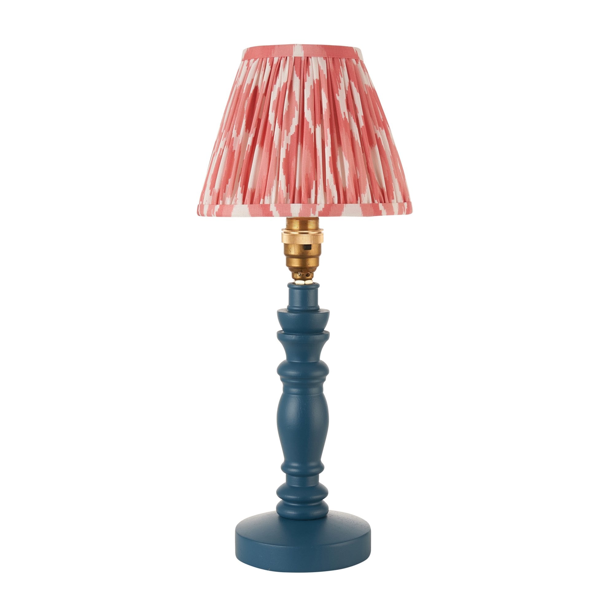 Endon Bibury Table Lamp & Ikat 16cm Coral Pink Shade