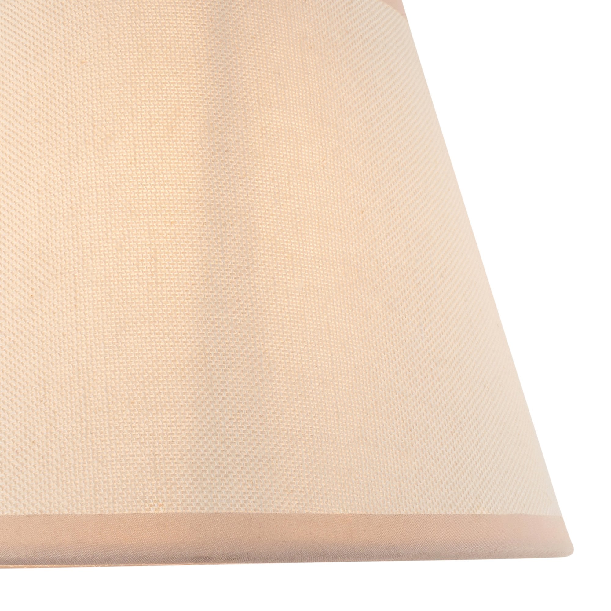 Endon Wood Arc Wall Light & Ivy 20cm Vintage White Shade