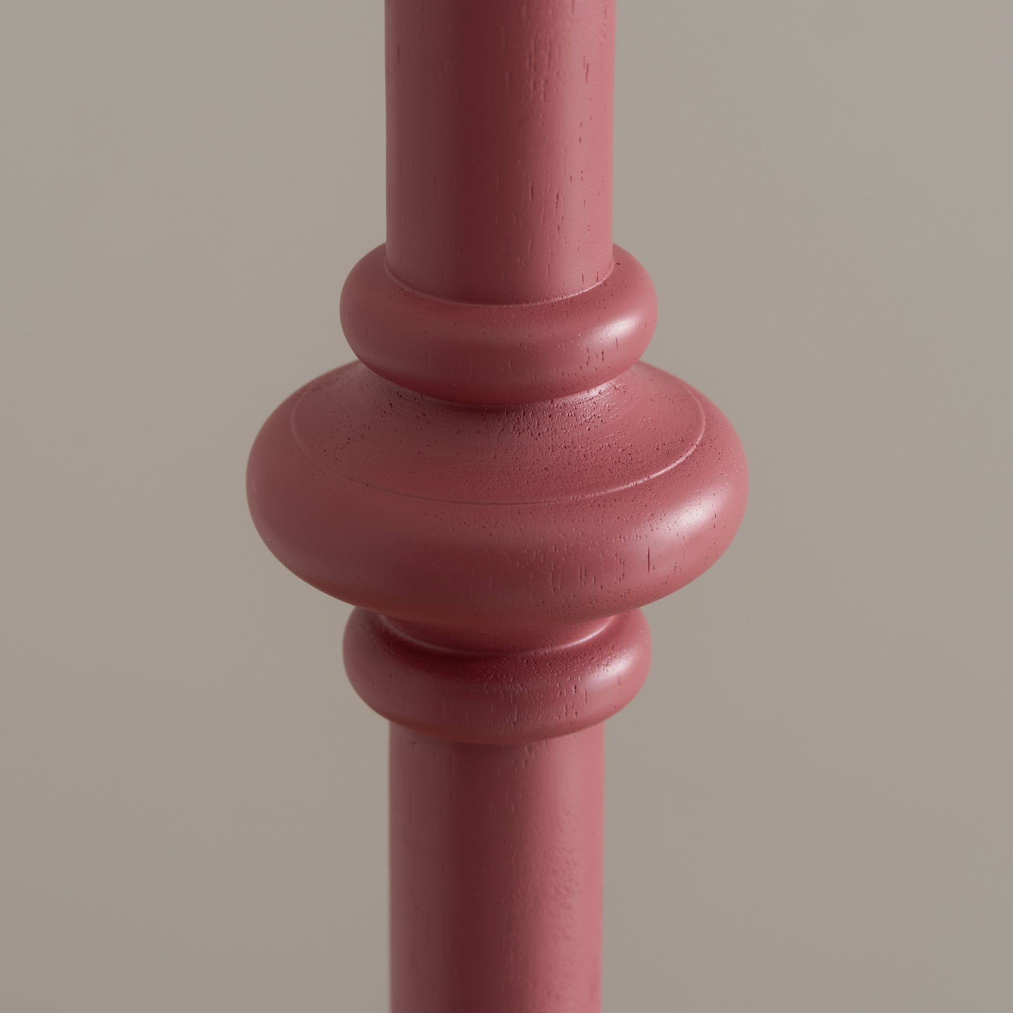 Endon Carnaby Satin Pink Clay Floor Lamp & Ripple 35cm Pearl Grey Shade
