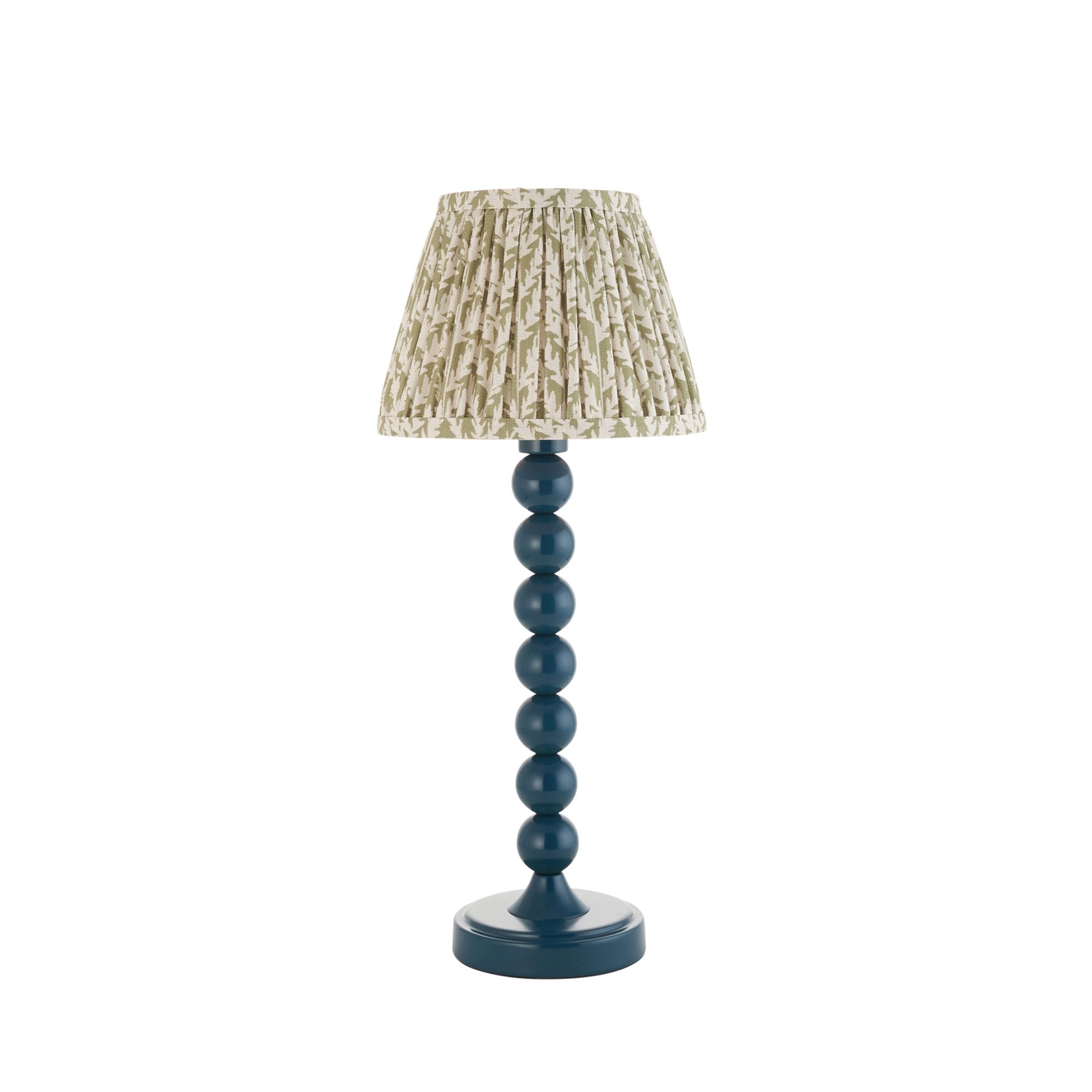 Endon Higgledy Gloss Marlin Blue Table Lamp & Leaf 20cm Herb Garden Green Shade