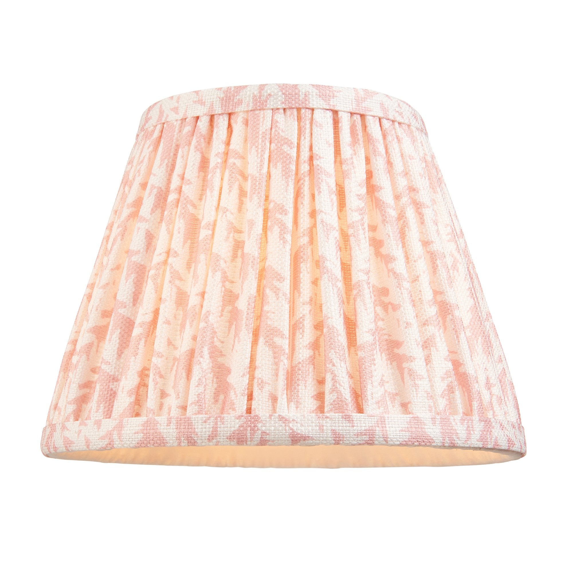 Endon Higgledy Gloss Pink Clay Table Lamp & Leaf 20cm Peachy Keen Shade