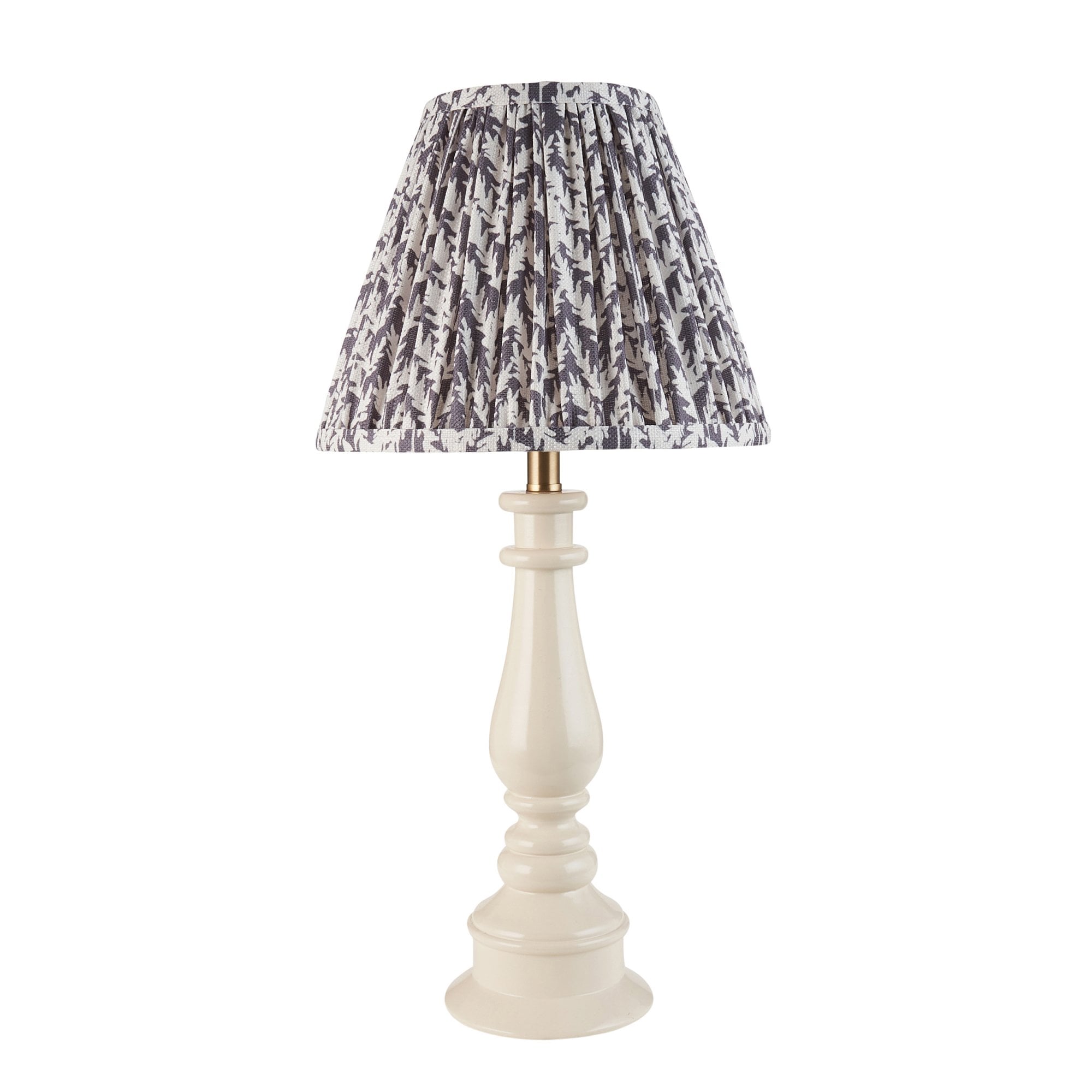 Endon Myrtle Table Lamp & Leaf 25cm Pearl Grey Shade