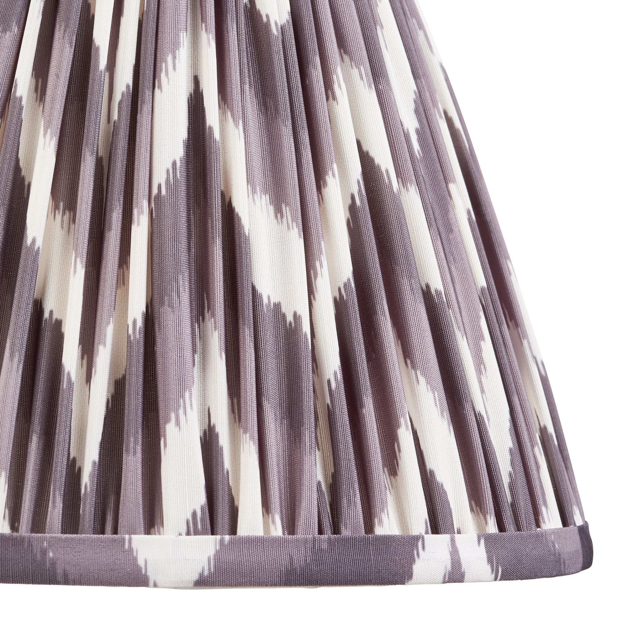 Endon Myrtle Gloss Almond White Table Lamp & Zigzag 25cm Pearl Grey Shade