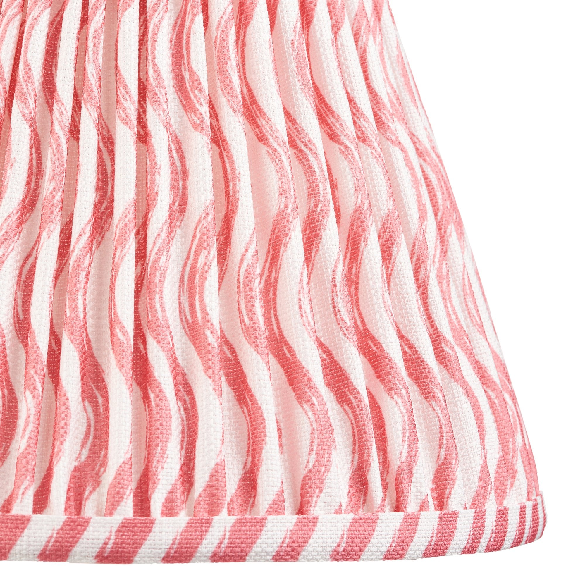 Endon Myrtle Gloss Cotswold Green Table Lamp & Ripple 25cm Coral Pink Shade