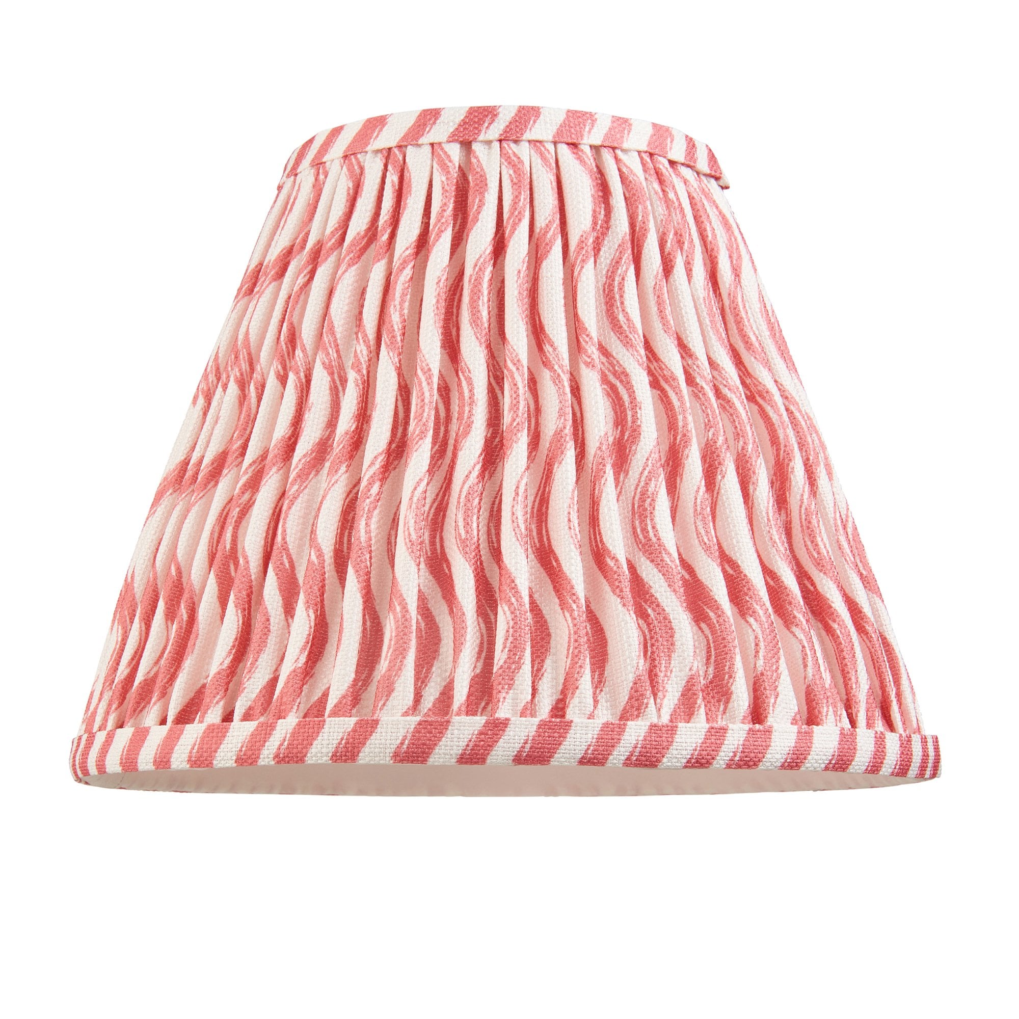 Endon Myrtle Gloss Cotswold Green Table Lamp & Ripple 25cm Coral Pink Shade