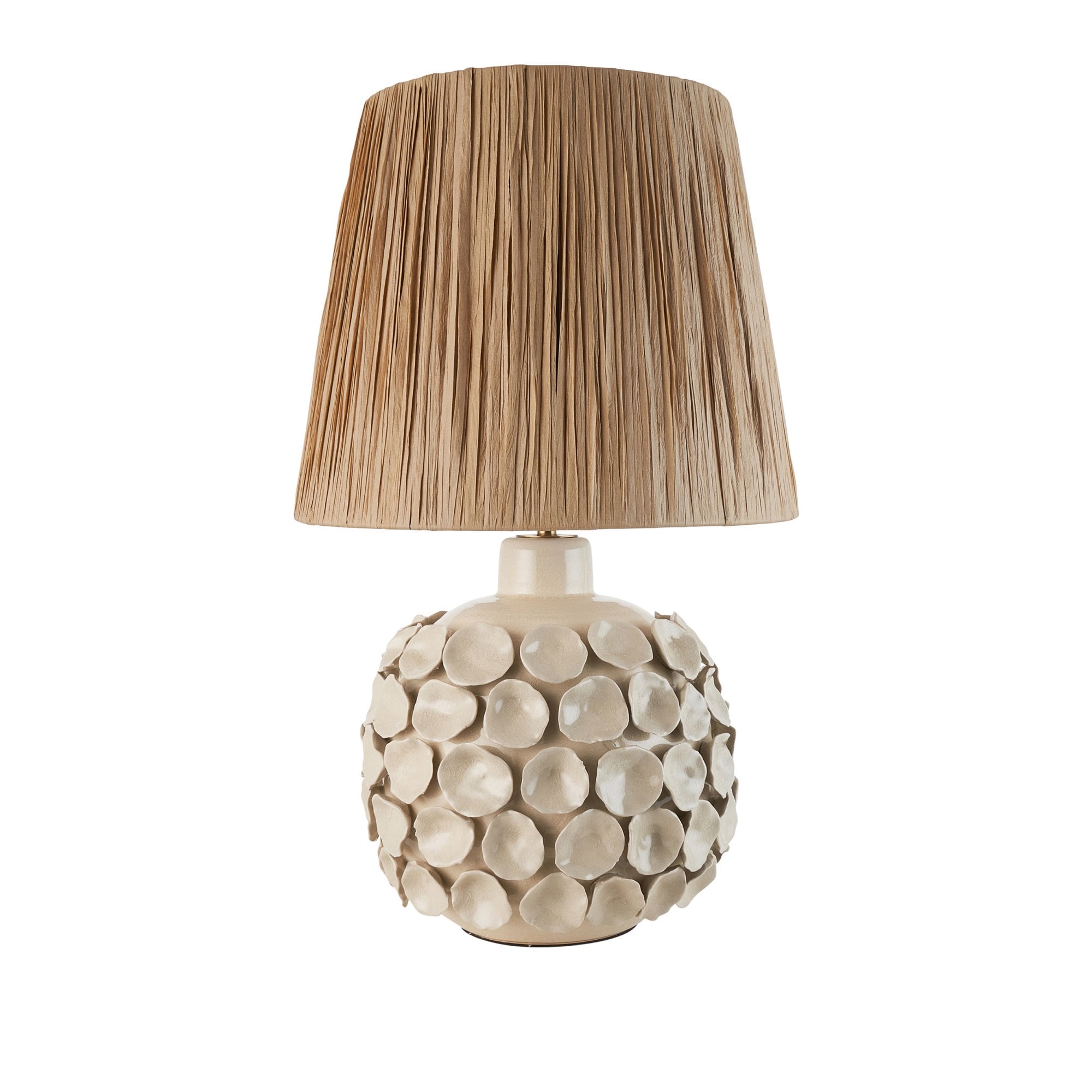 Endon Borello Table Lamp & Raffia 32cm Natural Raffia Shade