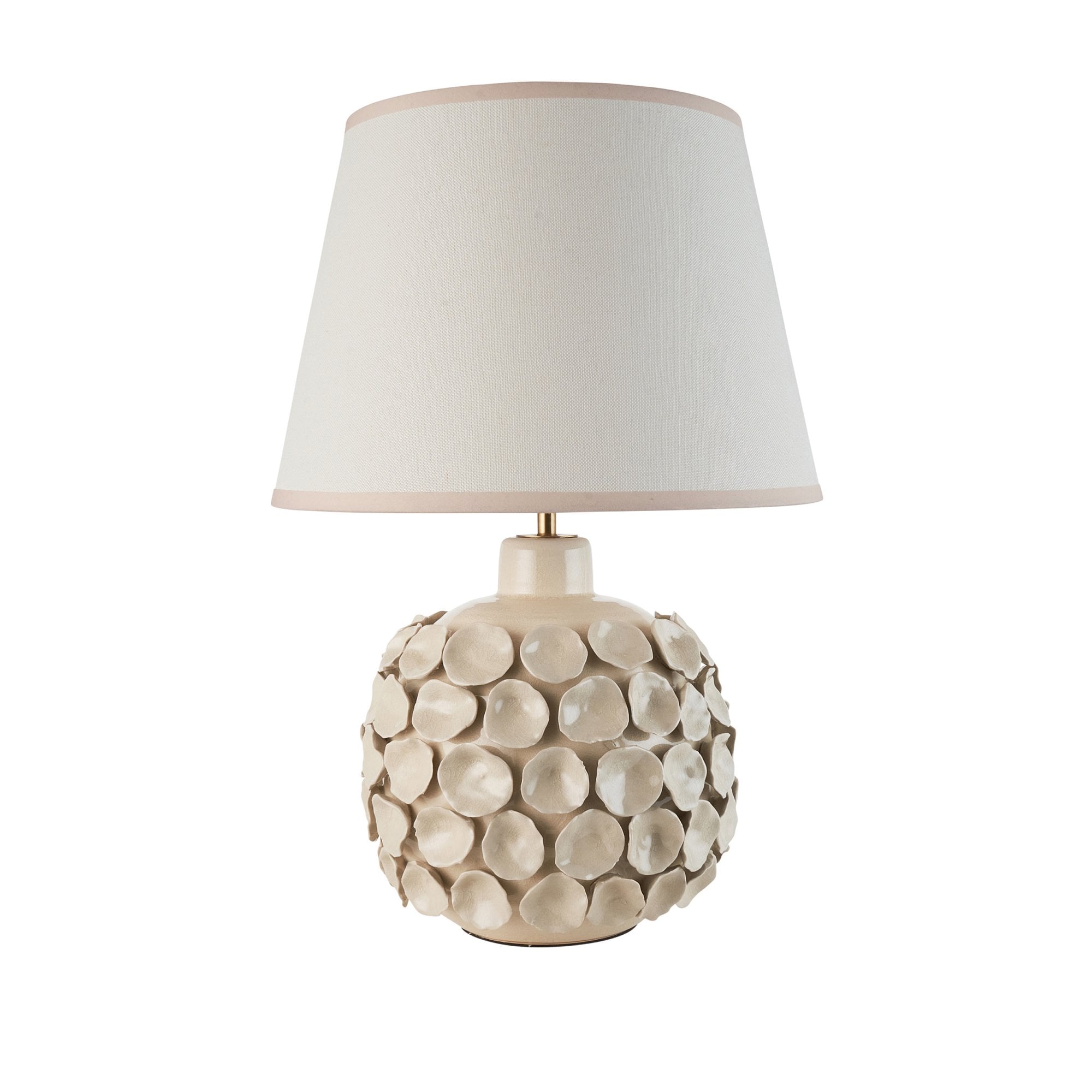 Endon Borello Table Lamp & Ivy 35cm Vintage White Shade