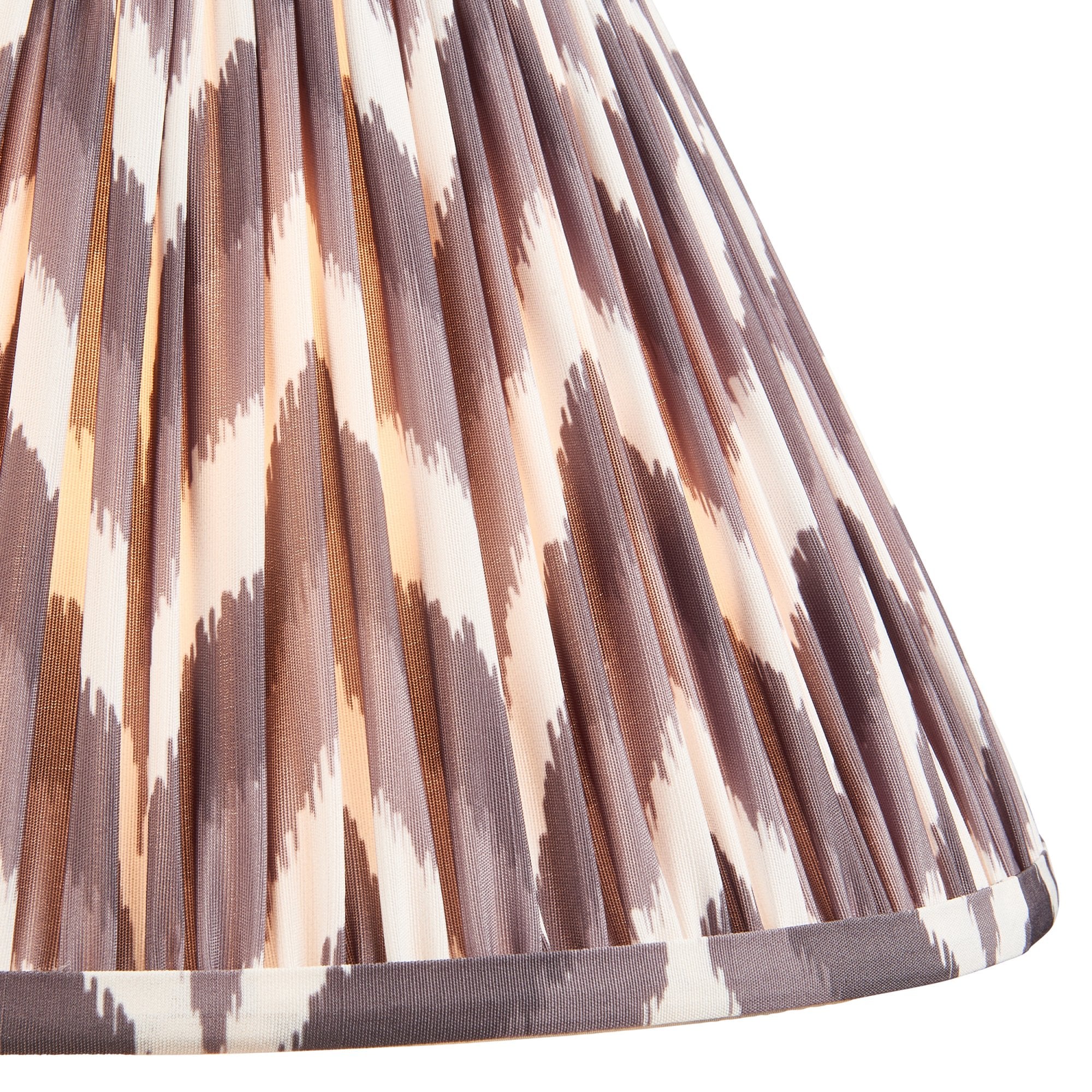 Endon Layered Leaf Ivory Crackle Glaze Ceramic Table Lamp & Zigzag 30cm Pearl Grey Shade