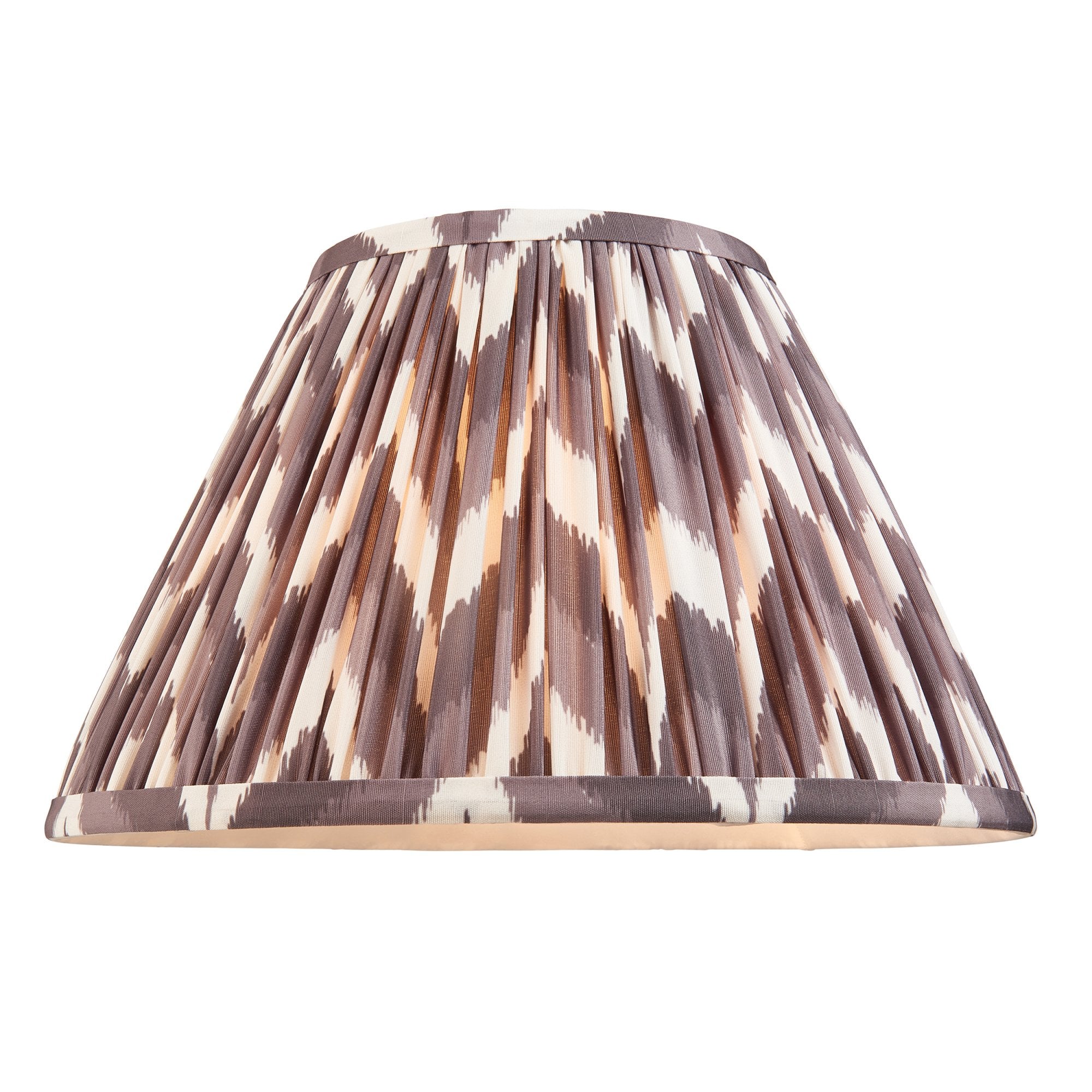 Endon Layered Leaf Ivory Crackle Glaze Ceramic Table Lamp & Zigzag 30cm Pearl Grey Shade