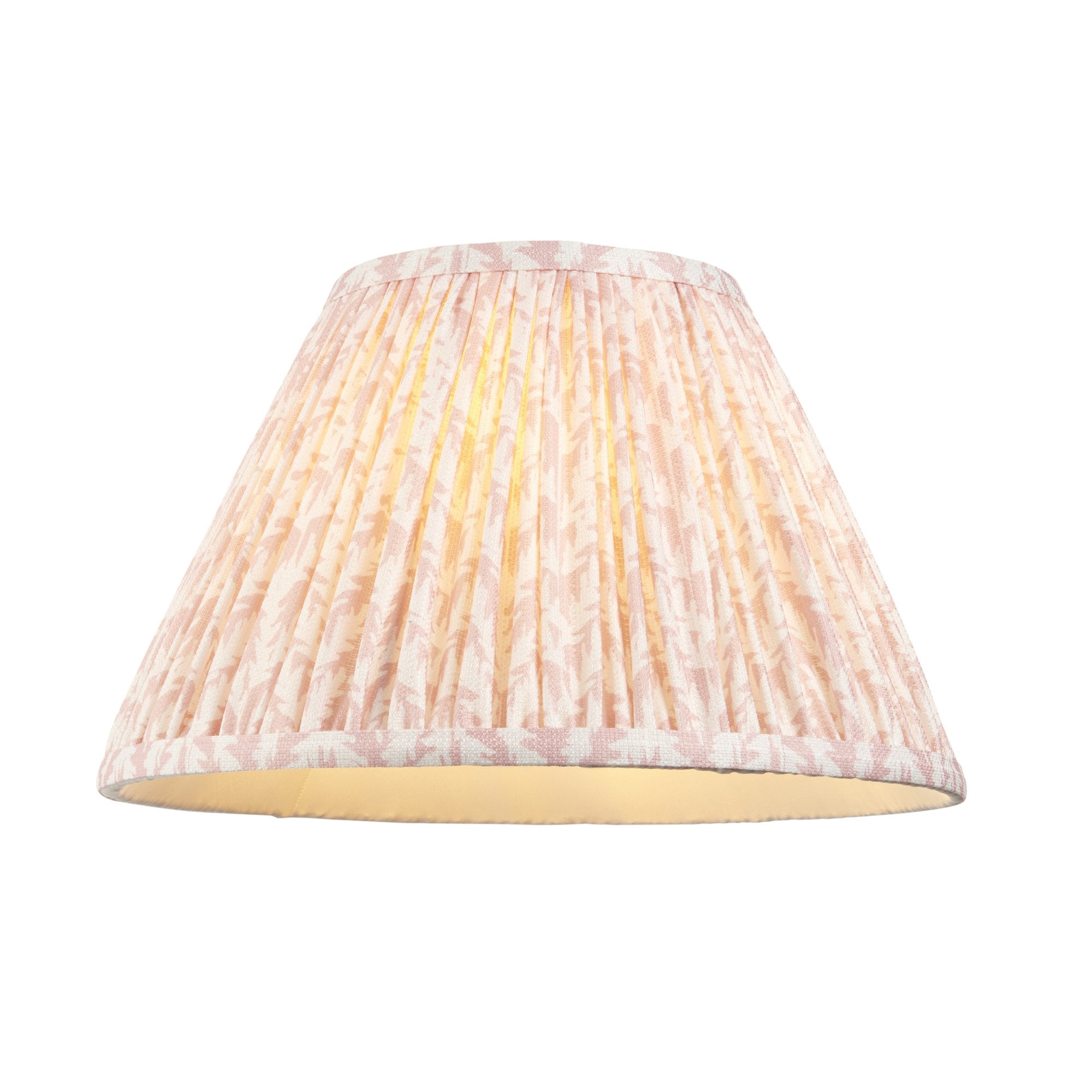 Endon Layered Leaf Ivory Crackle Glaze Ceramic Table Lamp & Leaf 30cm Peachy Keen Shade