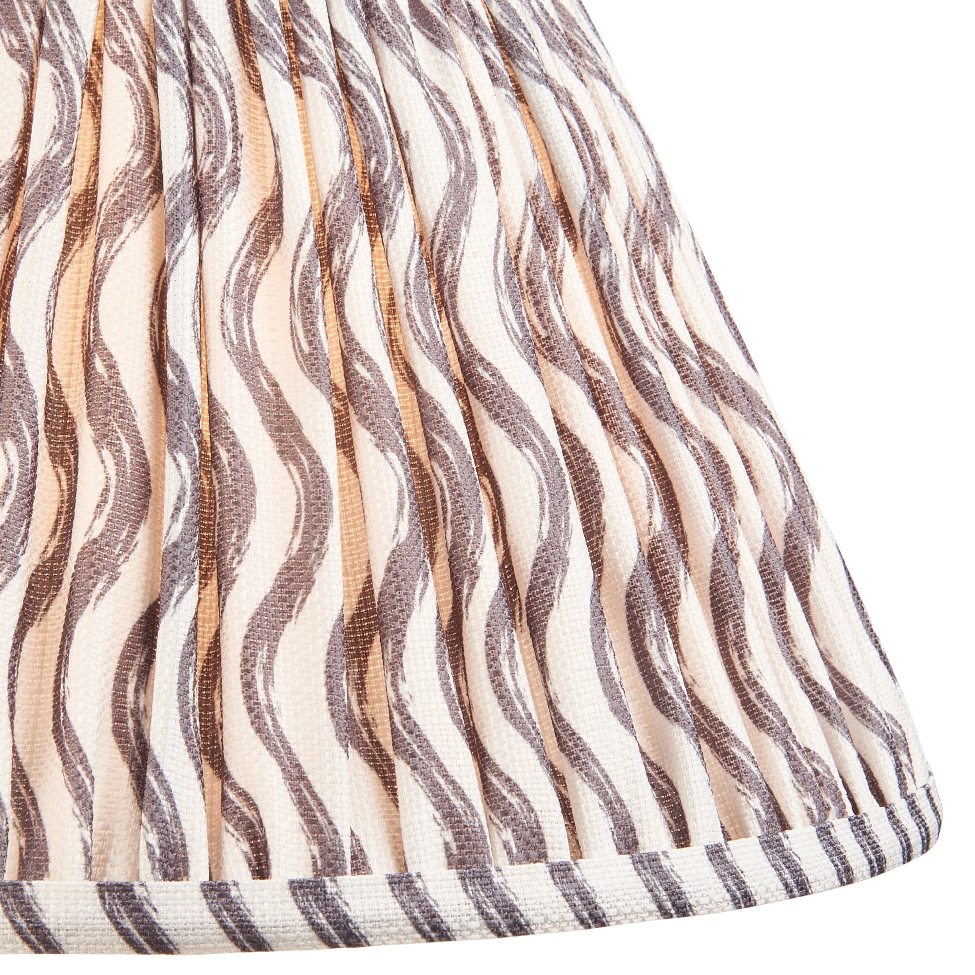 Endon Layered Leaf Ivory Crackle Glaze Ceramic Table Lamp & Ripple 30cm Pearl Grey Shade