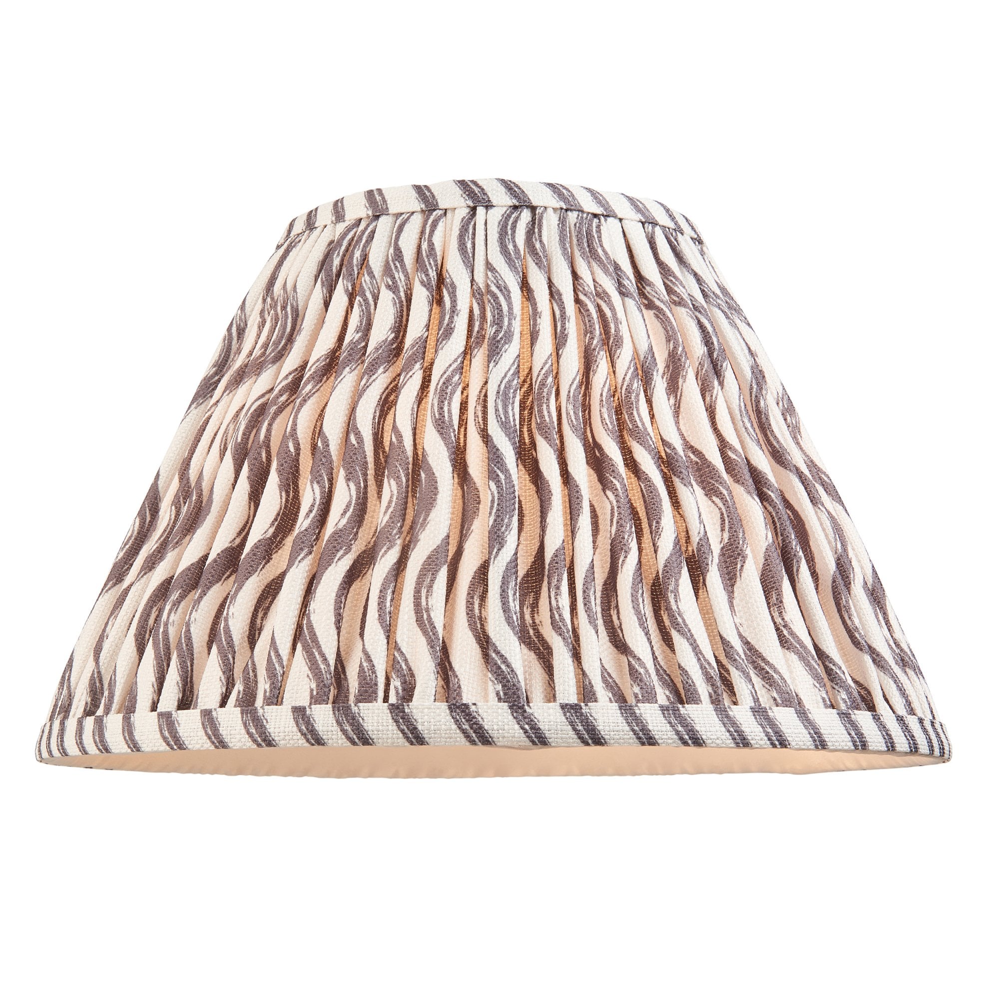 Endon Layered Leaf Ivory Crackle Glaze Ceramic Table Lamp & Ripple 30cm Pearl Grey Shade