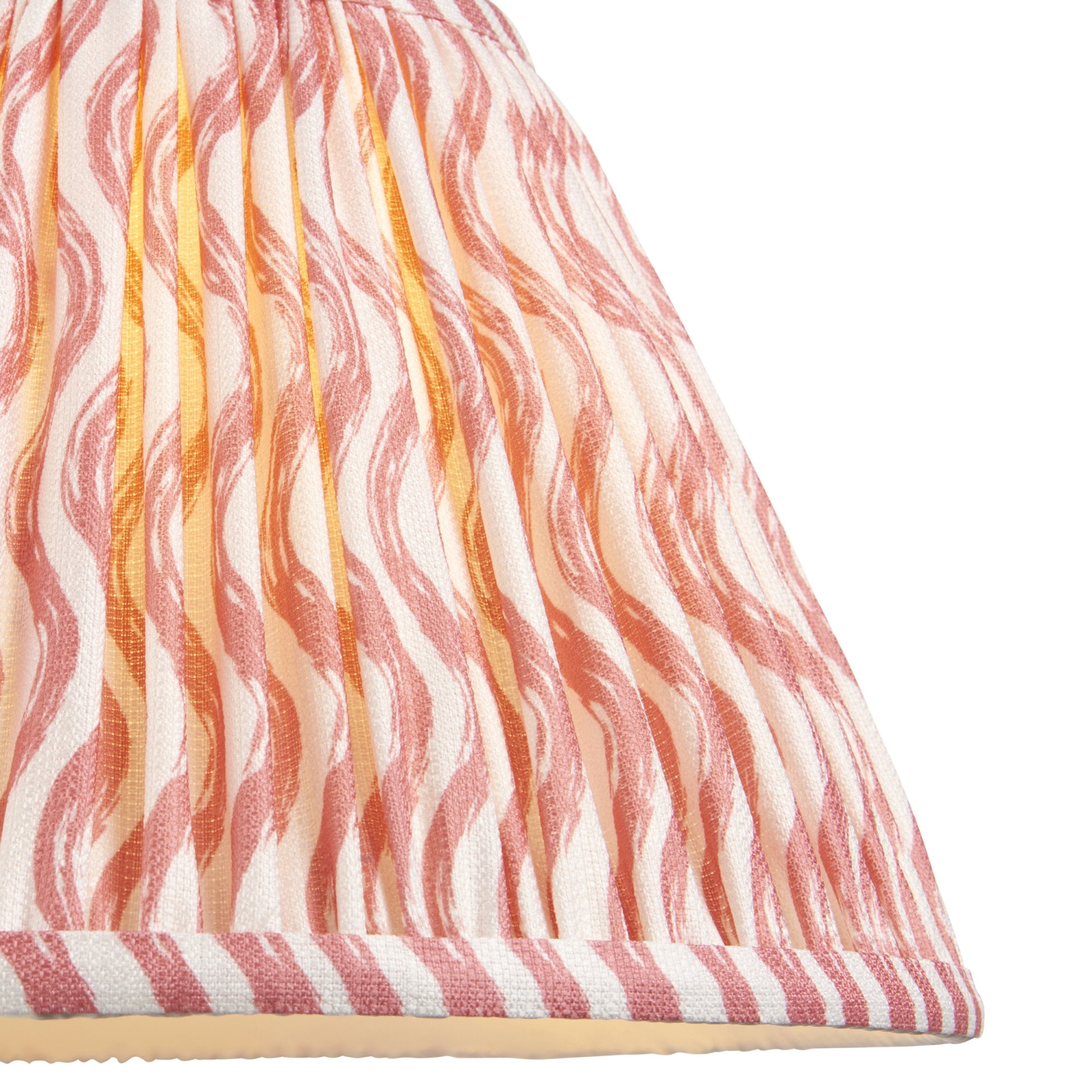 Endon Layered Leaf Ivory Crackle Glaze Ceramic Table Lamp & Ripple 30cm Coral Pink Shade