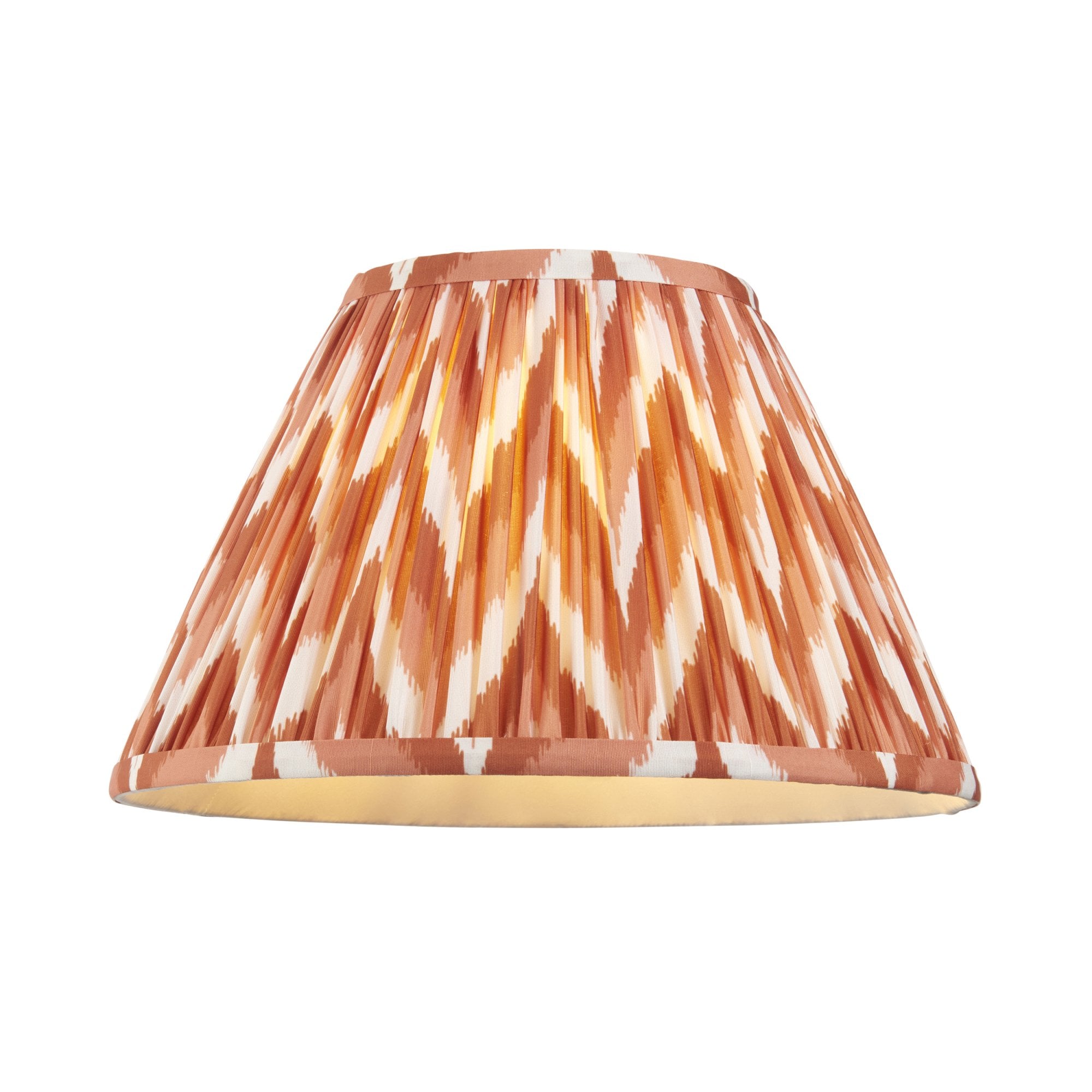 Endon Layered Leaf Ivory Crackle Glaze Ceramic Table Lamp & Zigzag 30cm Apricot Orange Shade
