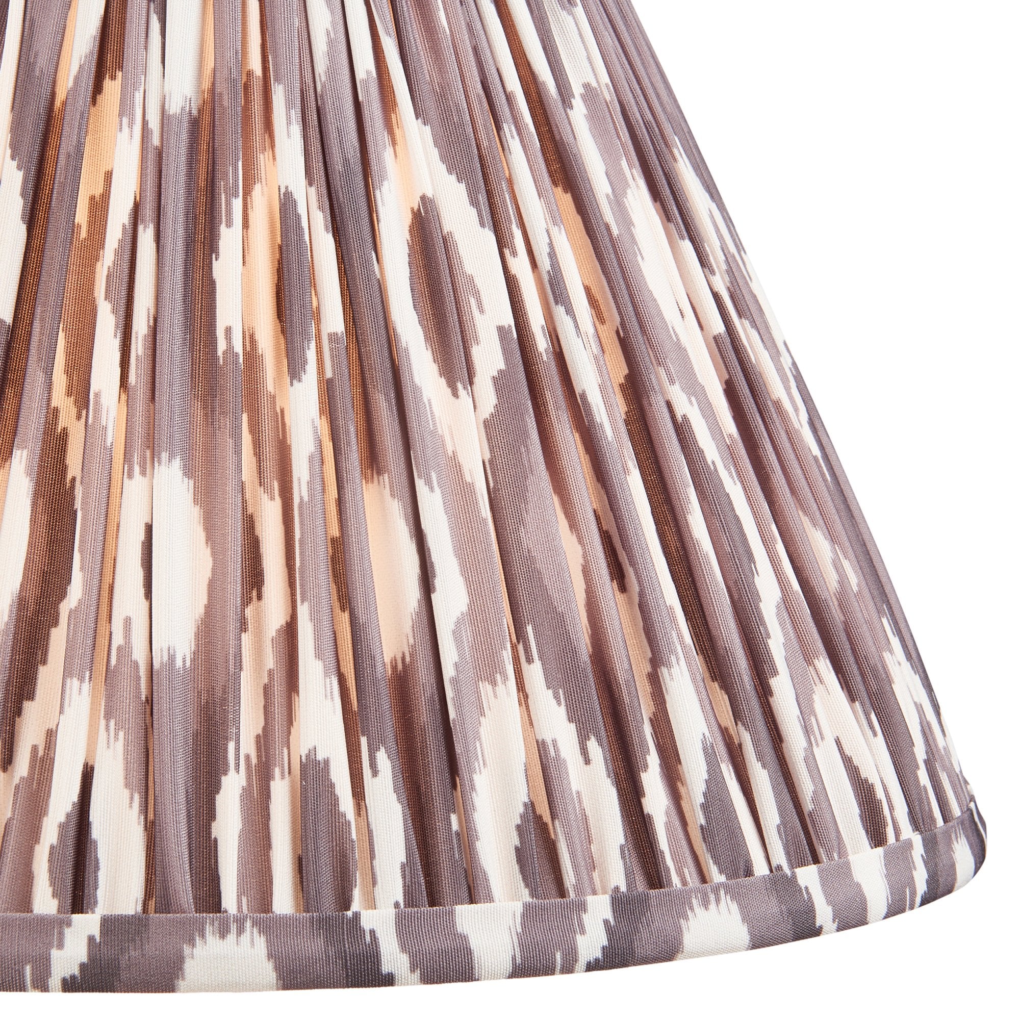 Endon Layered Leaf Ivory Crackle Glaze Ceramic Table Lamp & Ikat 30cm Pearl Grey Shade