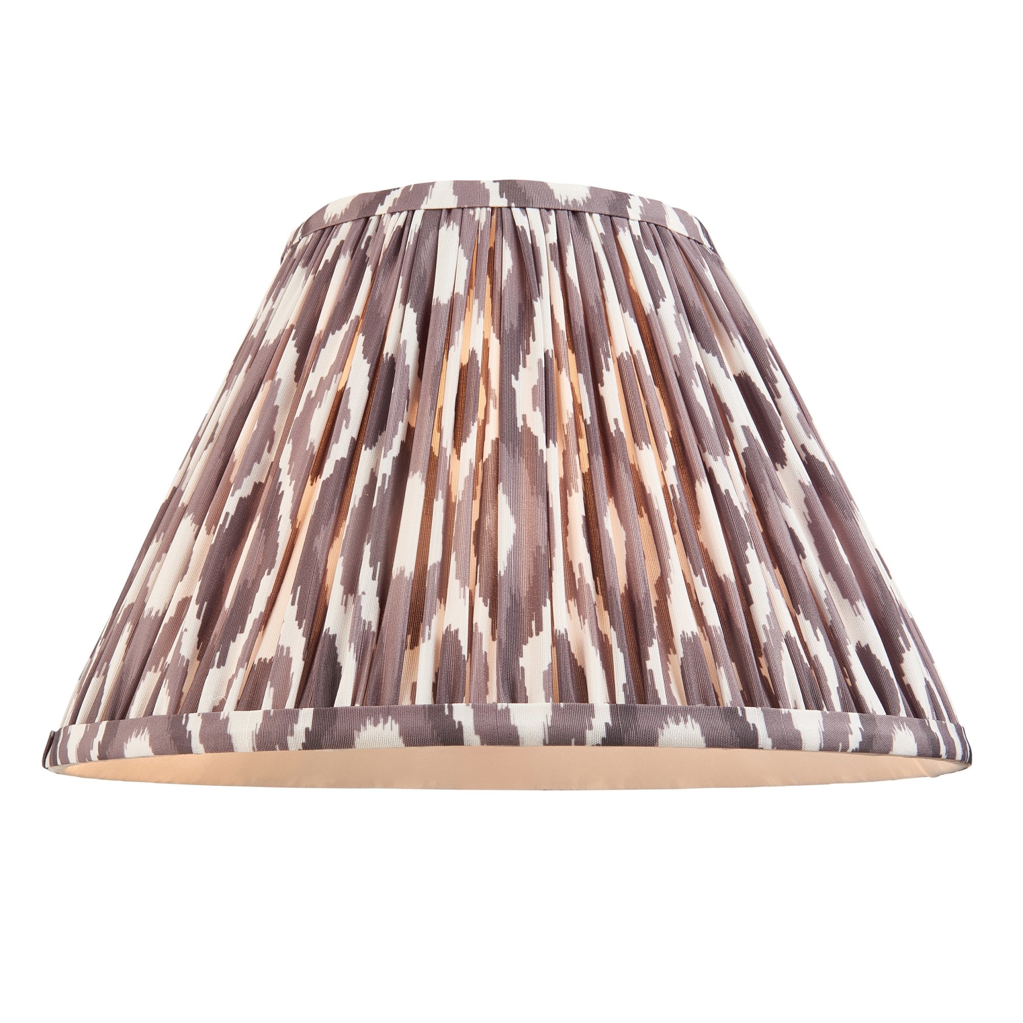 Endon Layered Leaf Ivory Crackle Glaze Ceramic Table Lamp & Ikat 30cm Pearl Grey Shade