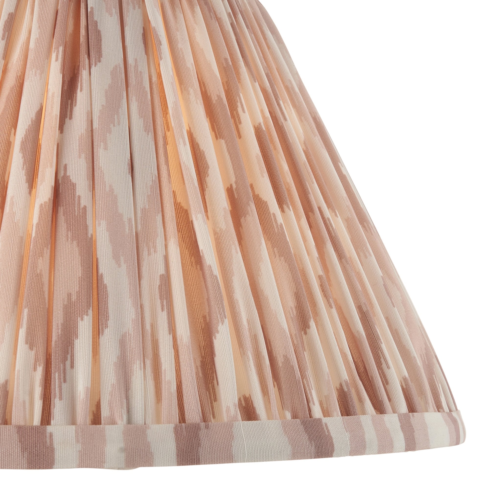 Endon Layered Leaf Ivory Crackle Glaze Ceramic Table Lamp & Ikat 30cm Neutral Shade