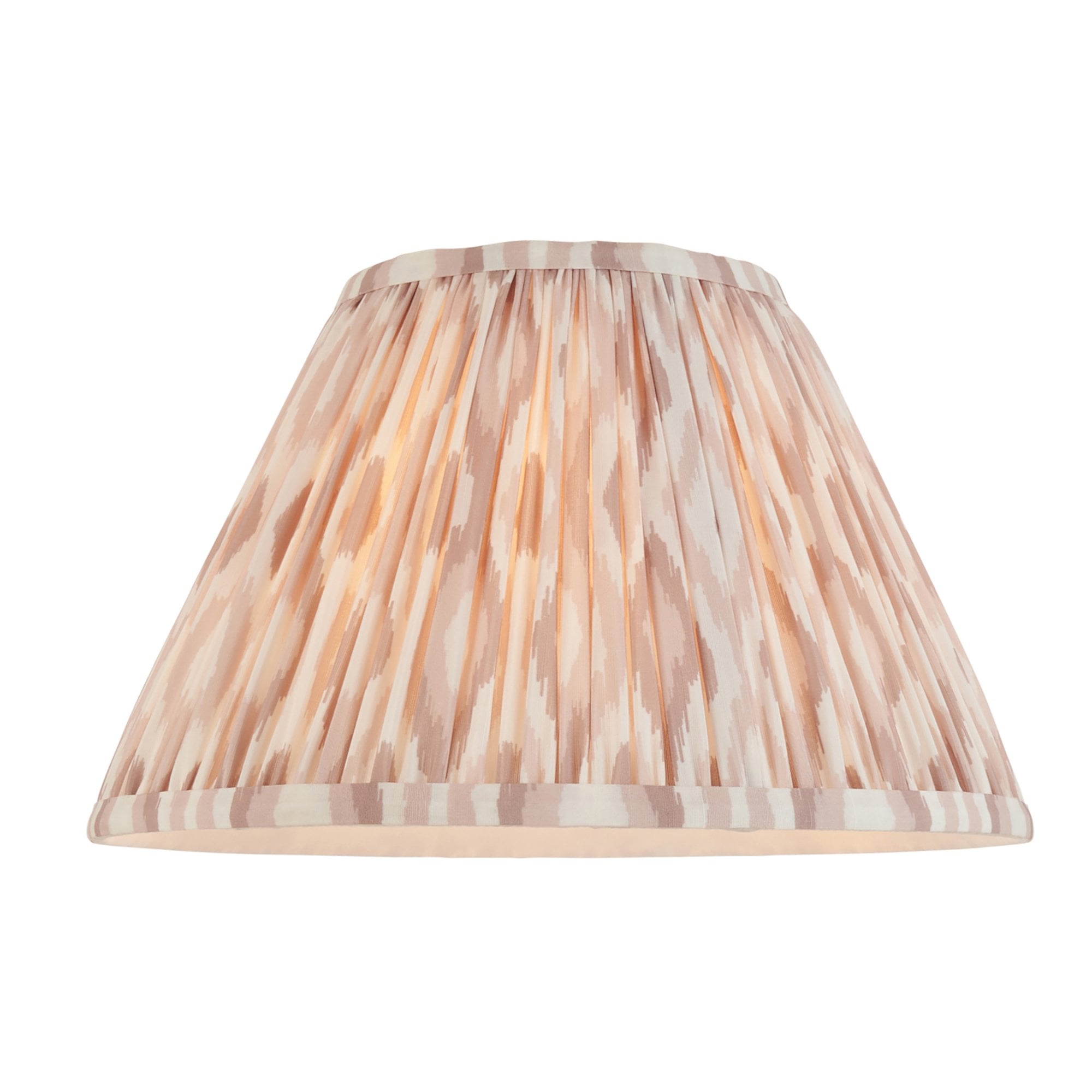 Endon Layered Leaf Ivory Crackle Glaze Ceramic Table Lamp & Ikat 30cm Neutral Shade
