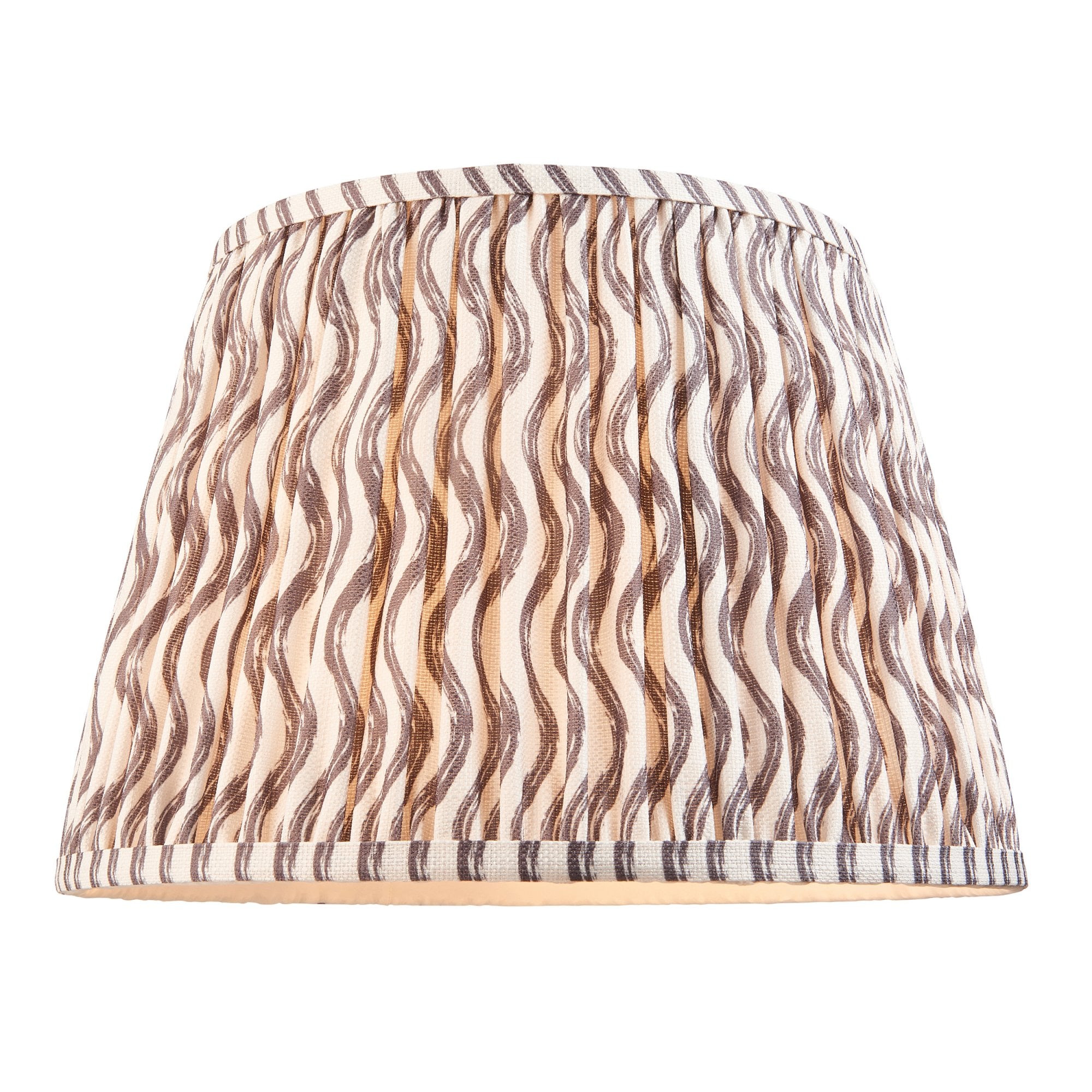 Endon Layered Leaf Ivory Crackle Glaze Ceramic Table Lamp & Ripple 35cm Pearl Grey Shade