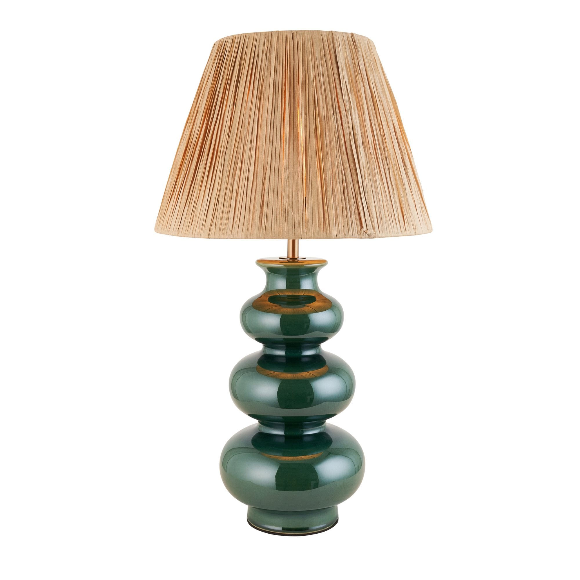 Endon Monroe Table Lamp & Raffia 30cm Natural Raffia Shade
