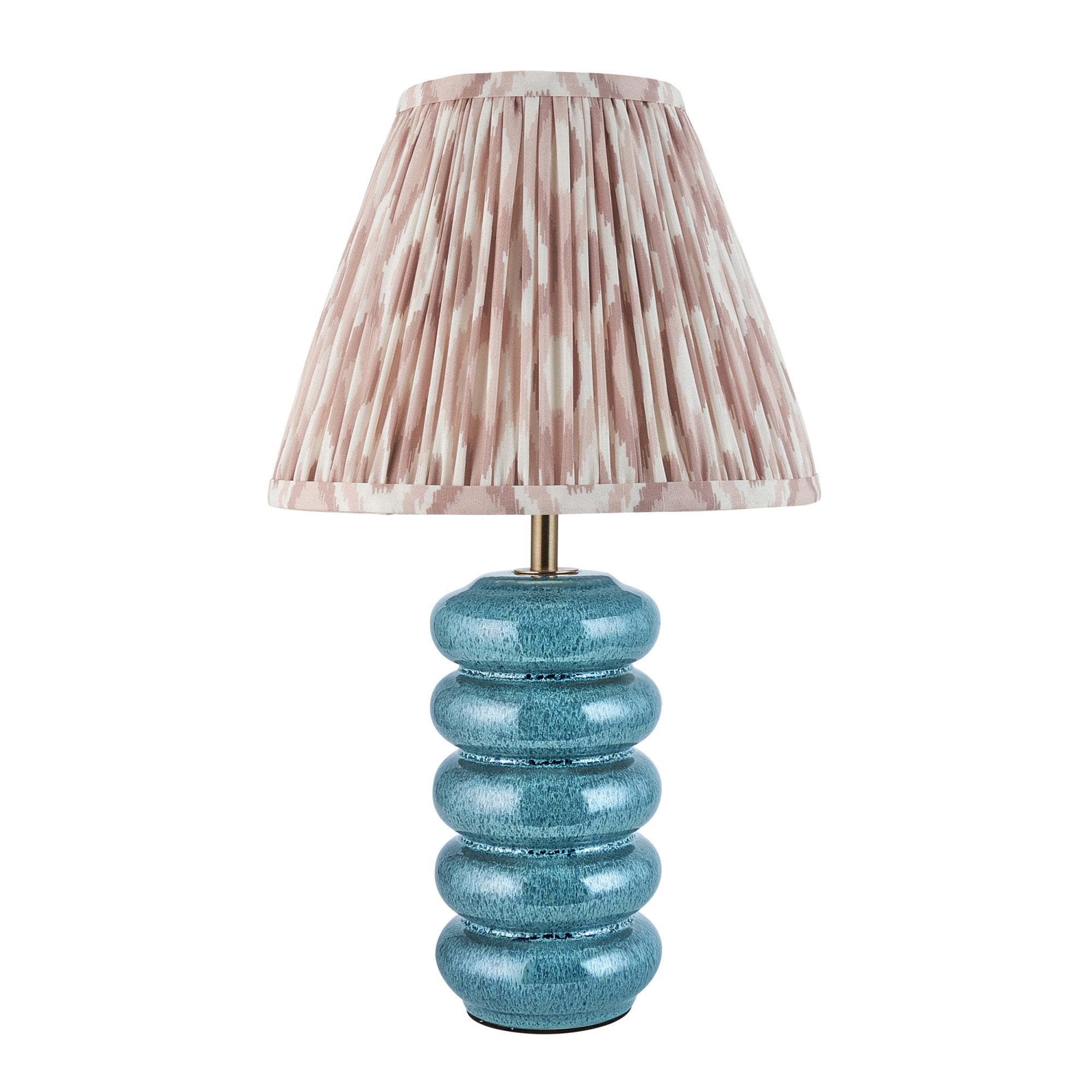 Endon Squash Table Lamp & Ikat 25cm Neutral Shade