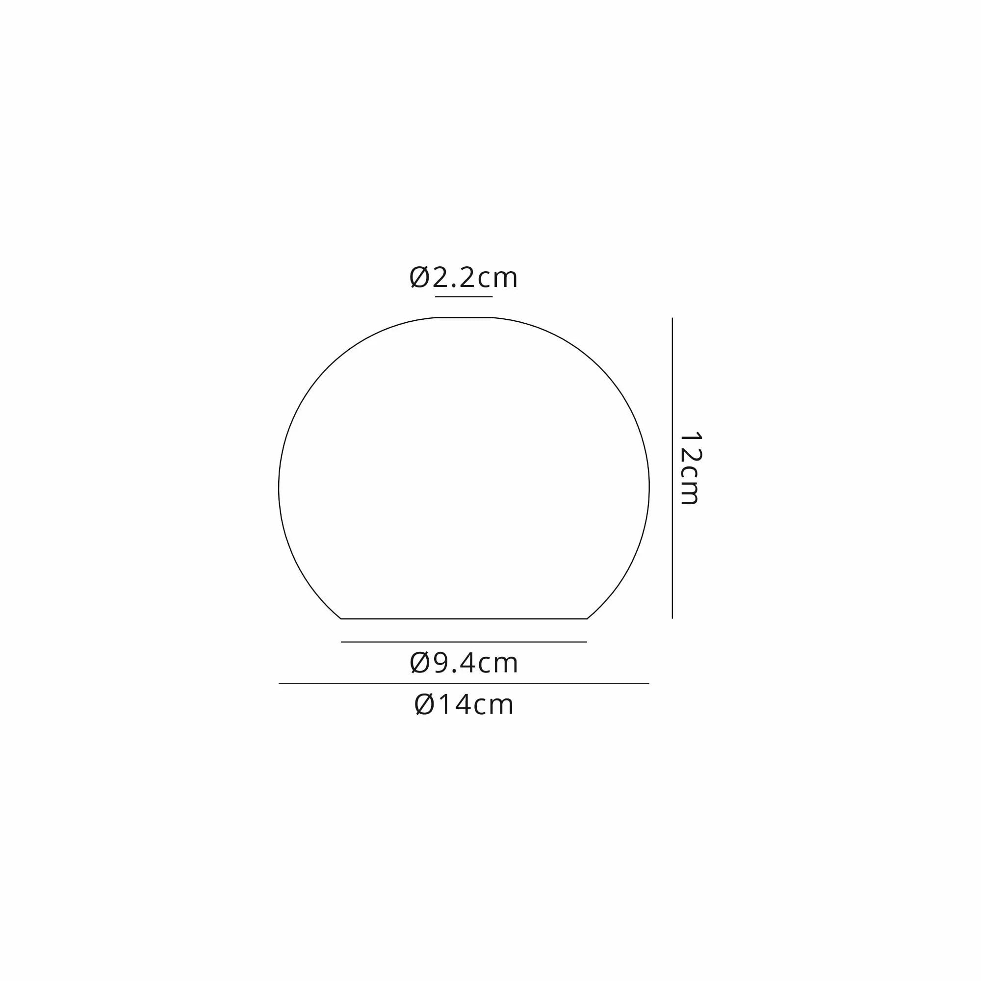 Fabula Replacement Tamworth Round Globe Shade 14x12cm - Opal Glass