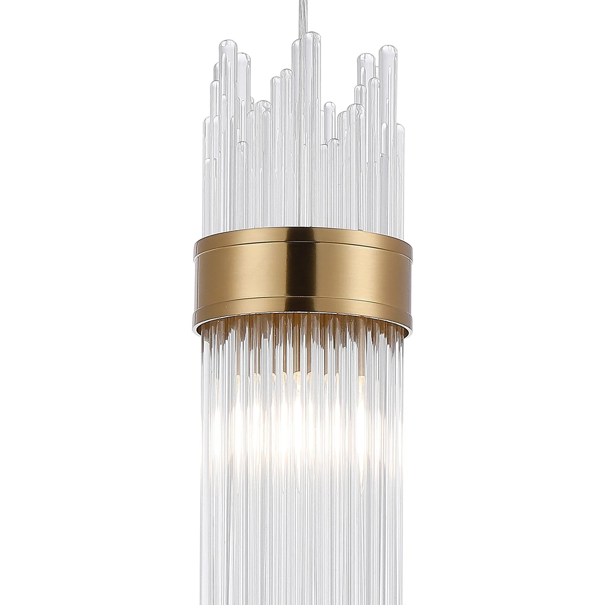 Fabula Portsea 12.5cm Single Pendant IP44 - Gold & Clear Glass
