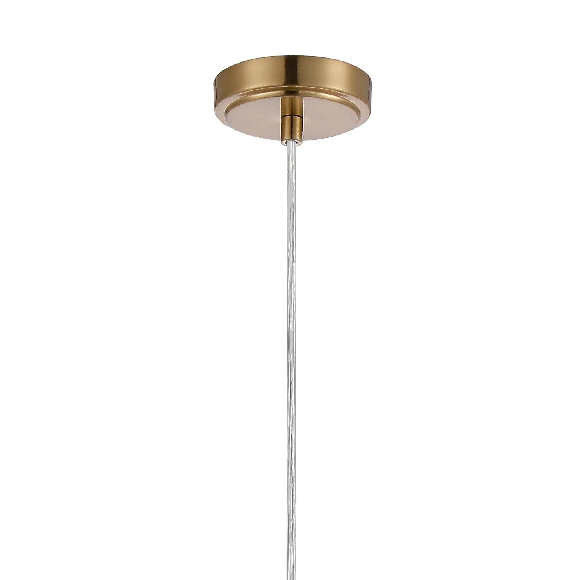 Fabula Portsea 12.5cm Single Pendant IP44 - Gold & Clear Glass