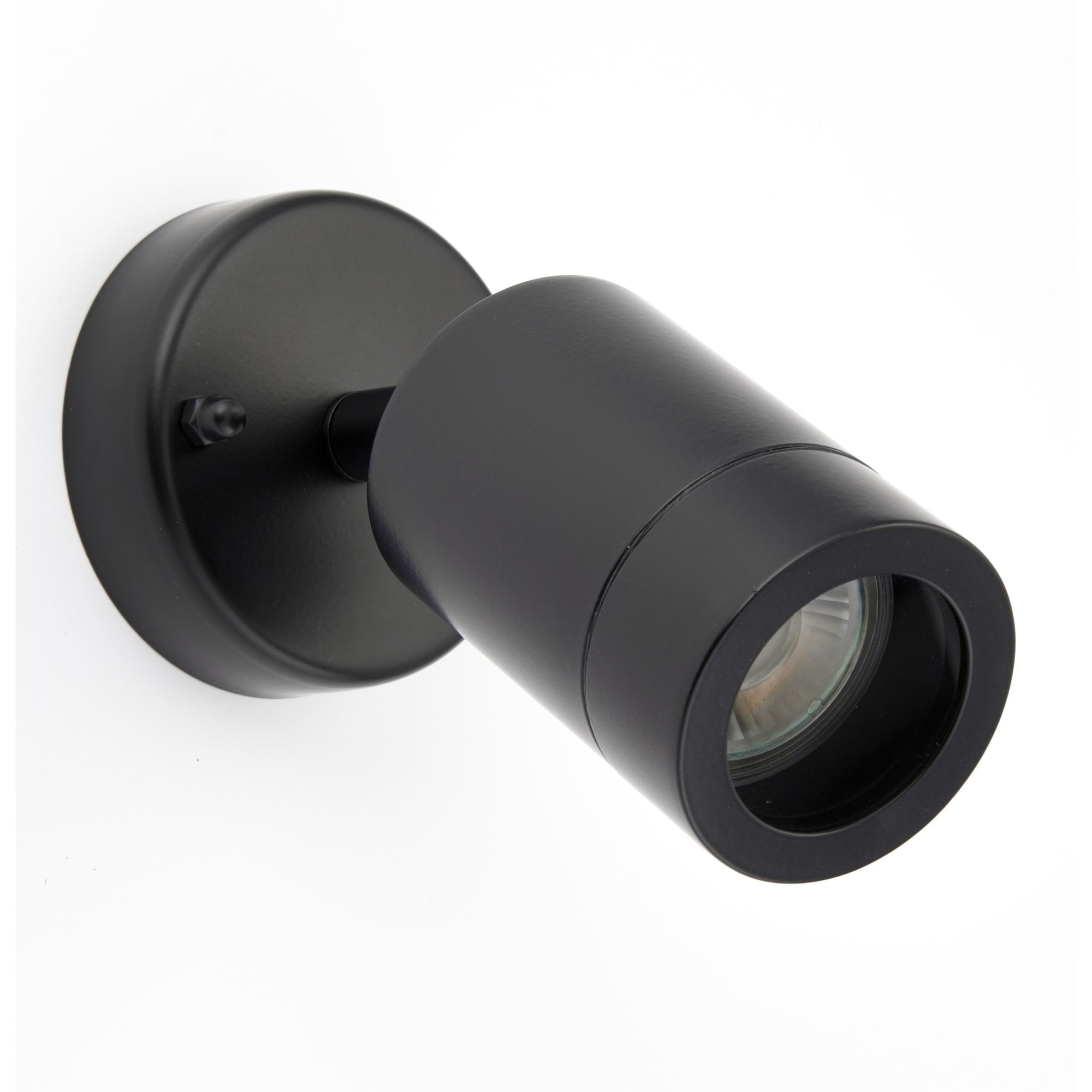 Saxby Palin Single IP44 Adjustable Wall Spot Light - Matt Black