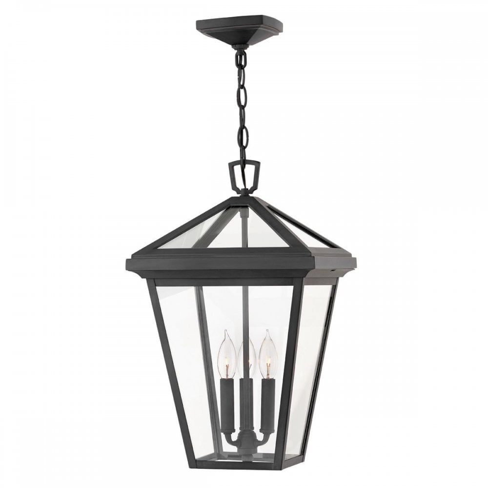 Quintiesse Alford Place 3 Light Large Chain Lantern - Museum Black