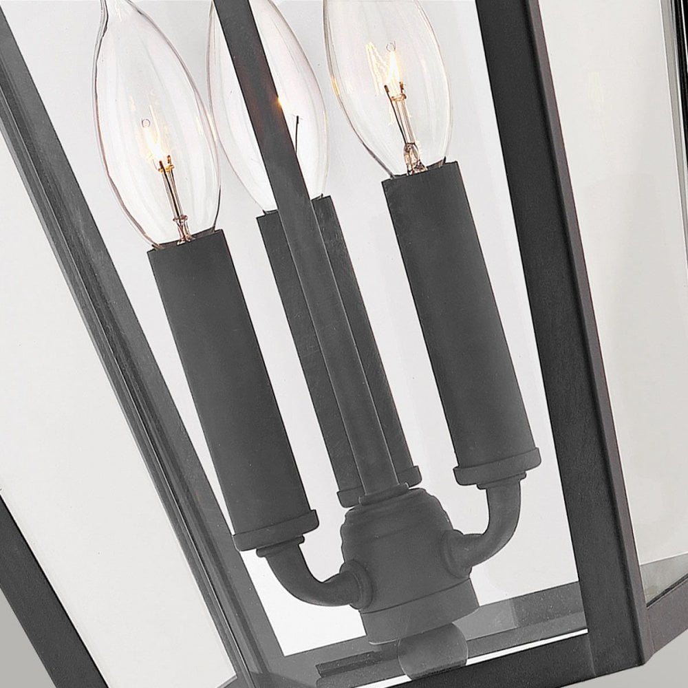 Quintiesse Alford Place 3 Light Large Chain Lantern - Museum Black