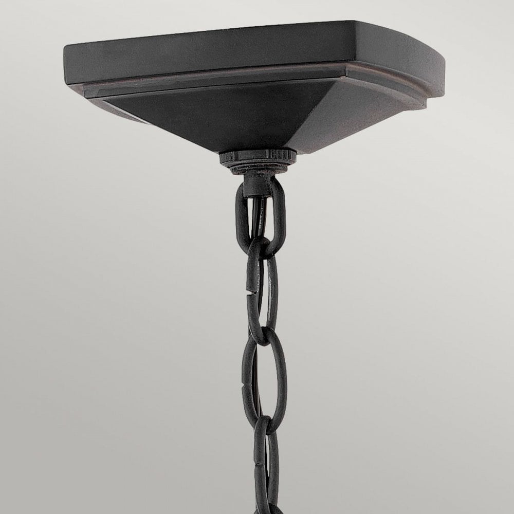 Quintiesse Alford Place 3 Light Large Chain Lantern - Museum Black