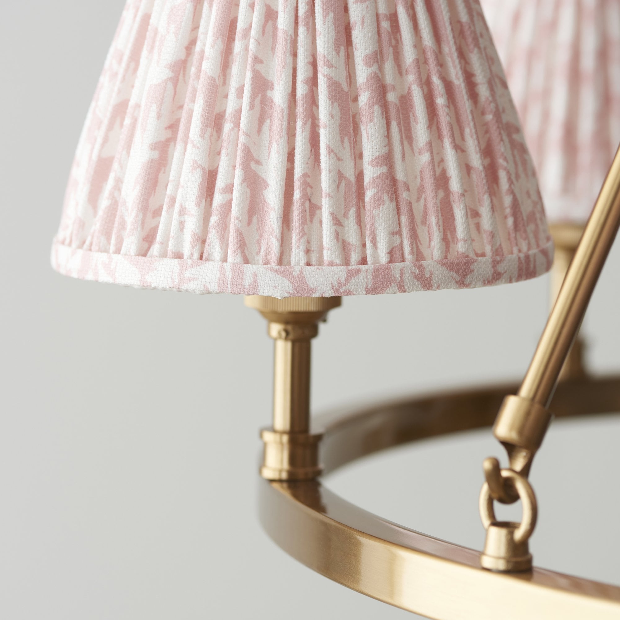 Endon Chester Pendant & Leaf 16cm Peachy Keen Shade