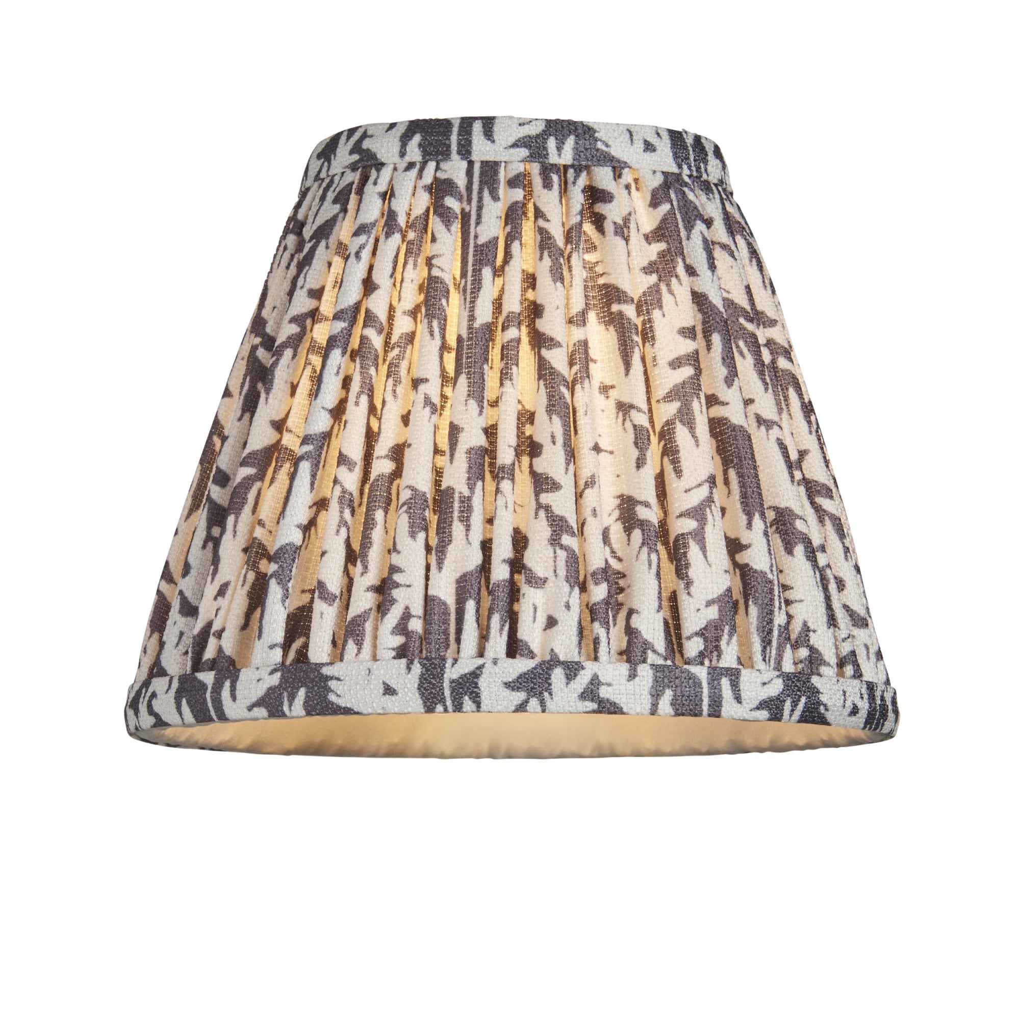 Endon Chester Aged Brass Plate 6 Light Pendant & Leaf 16cm Pearl Grey Shade