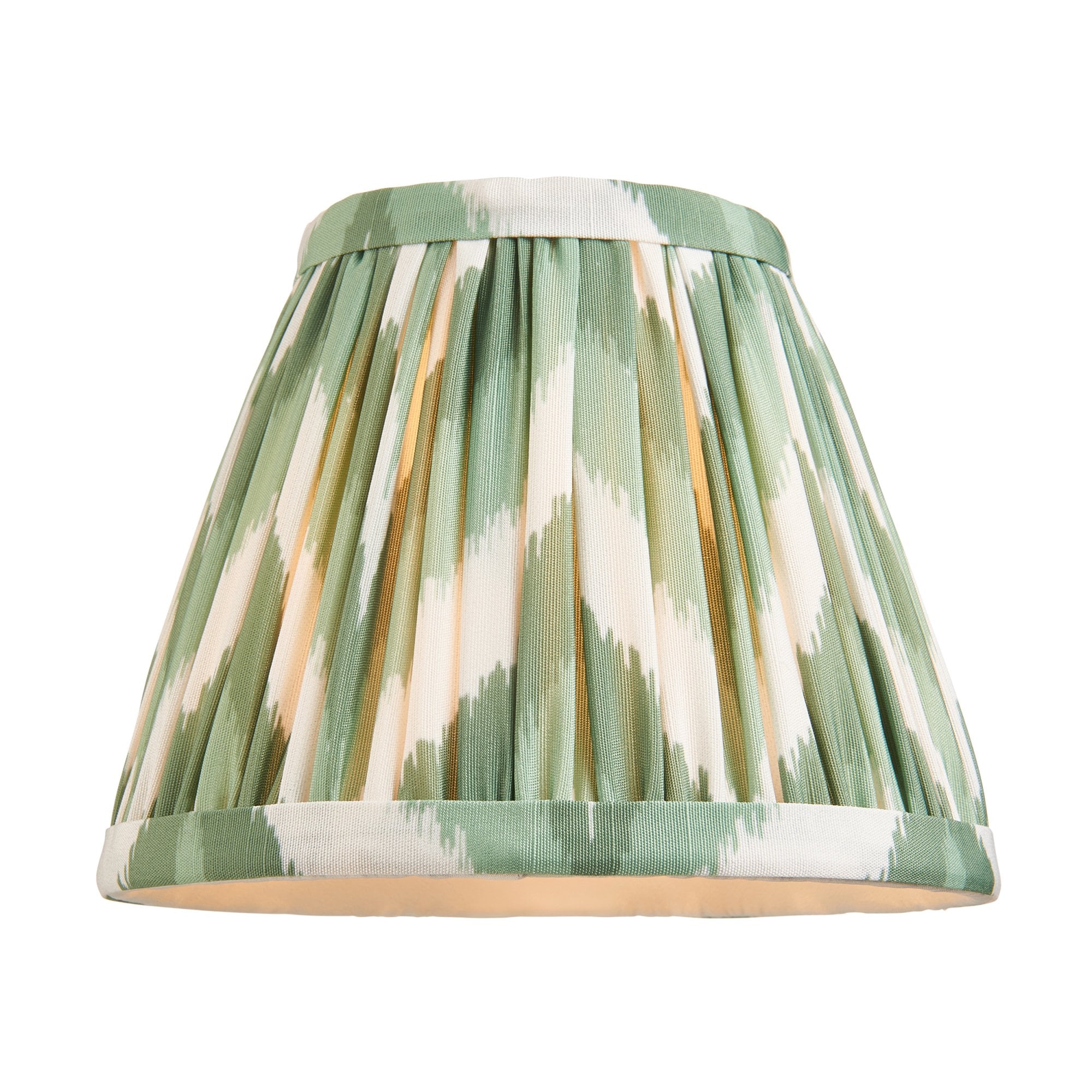 Endon Chester Aged Brass Plate 6 Light Pendant & Zigzag 16cm Cotswold Green Shade