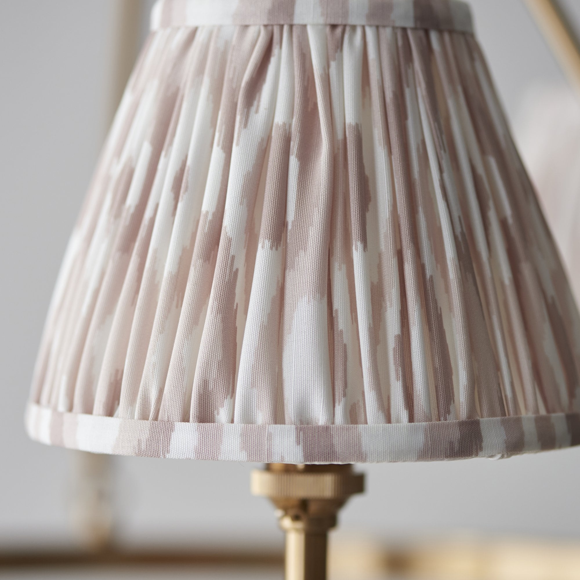 Endon Chester Aged Brass Plate 3 Light Pendant & Ikat 16cm Neutral Shade