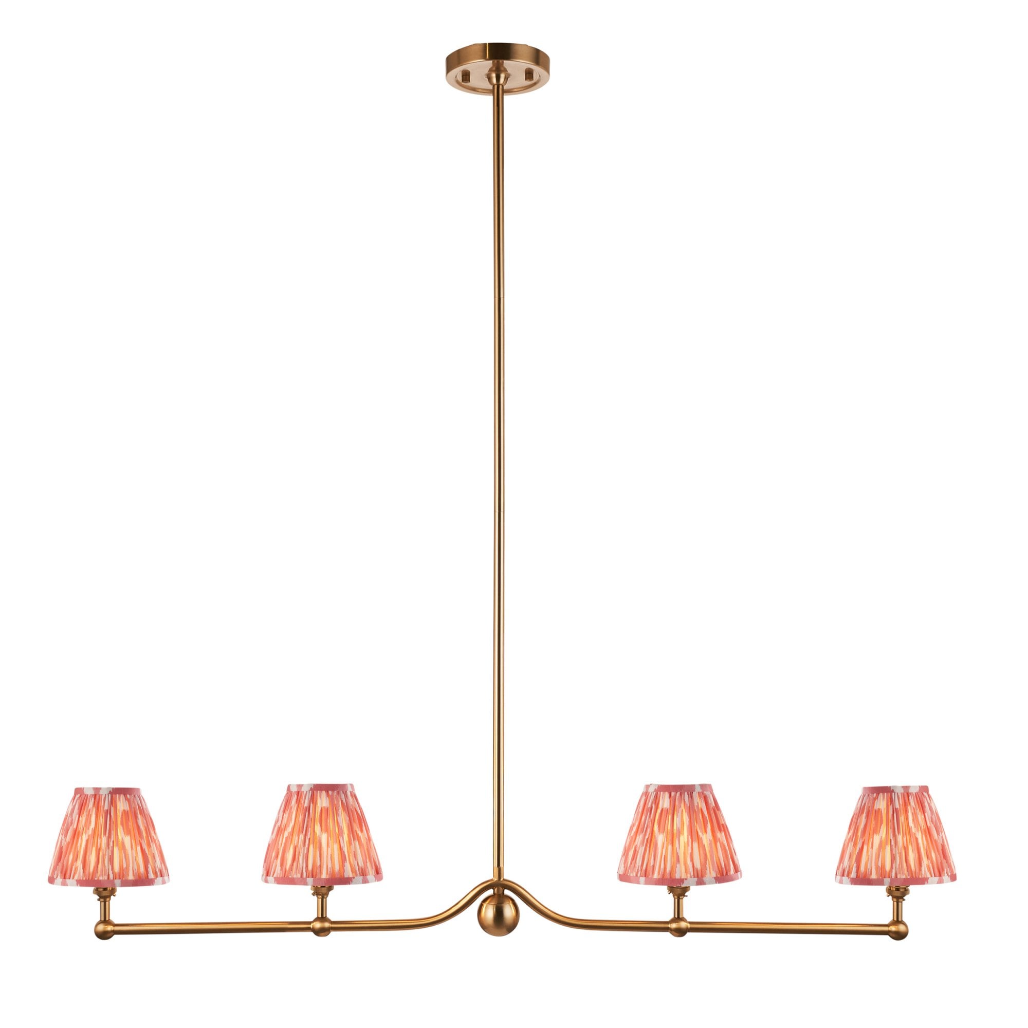 Endon Santiago Pendant & Ikat 16cm Coral Pink Shade