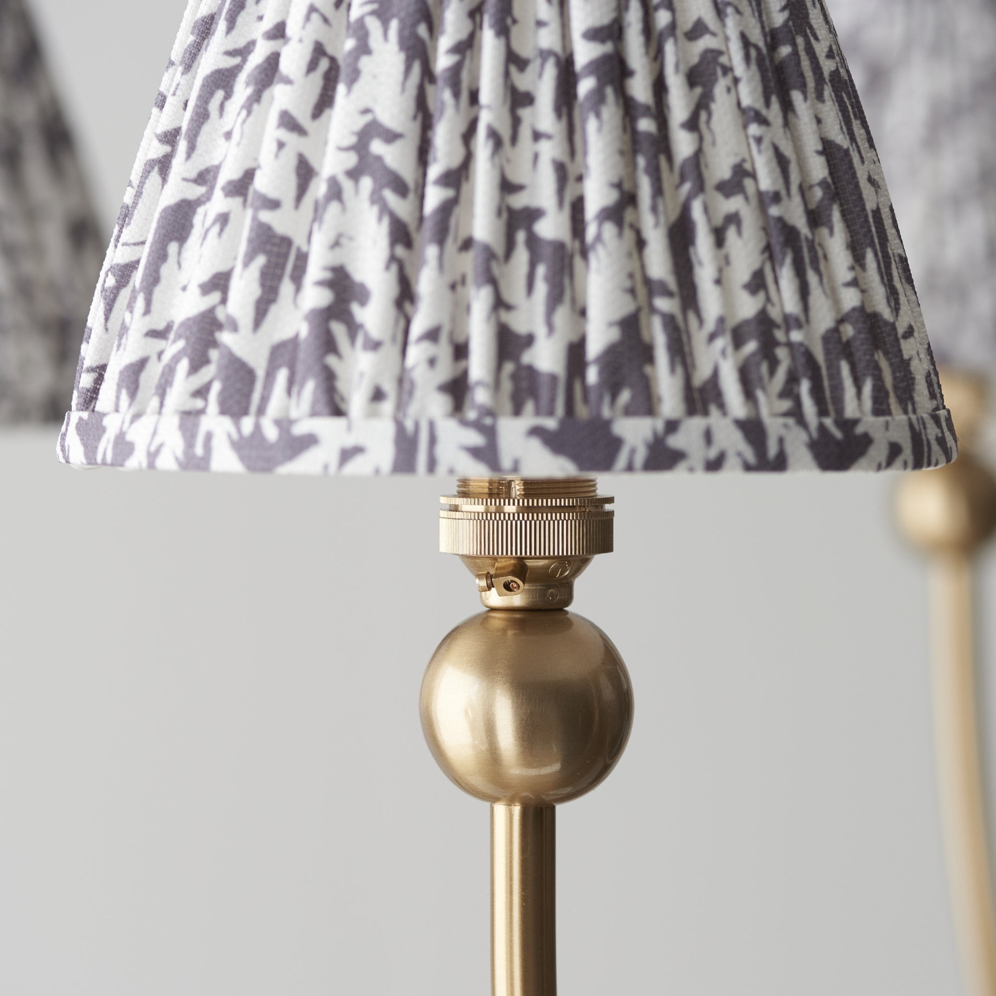 Endon Santiago Curved Brushed Aged Brass 5 Light Pendant & Leaf 16cm Pearl Grey Shade