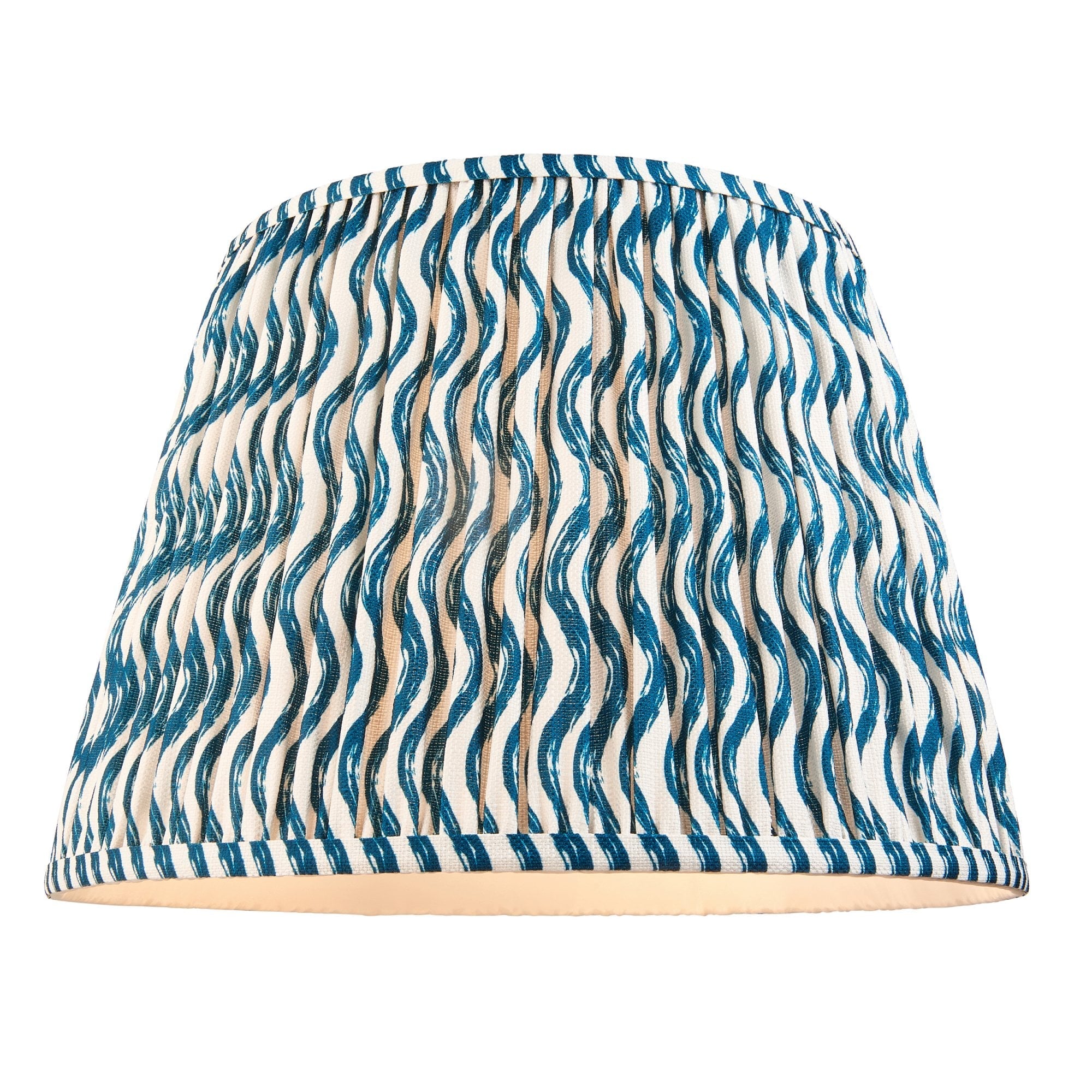 Endon Eltham Subtle Blue Braided Cable Pendant & Ripple 40cm Marlin Blue Shade