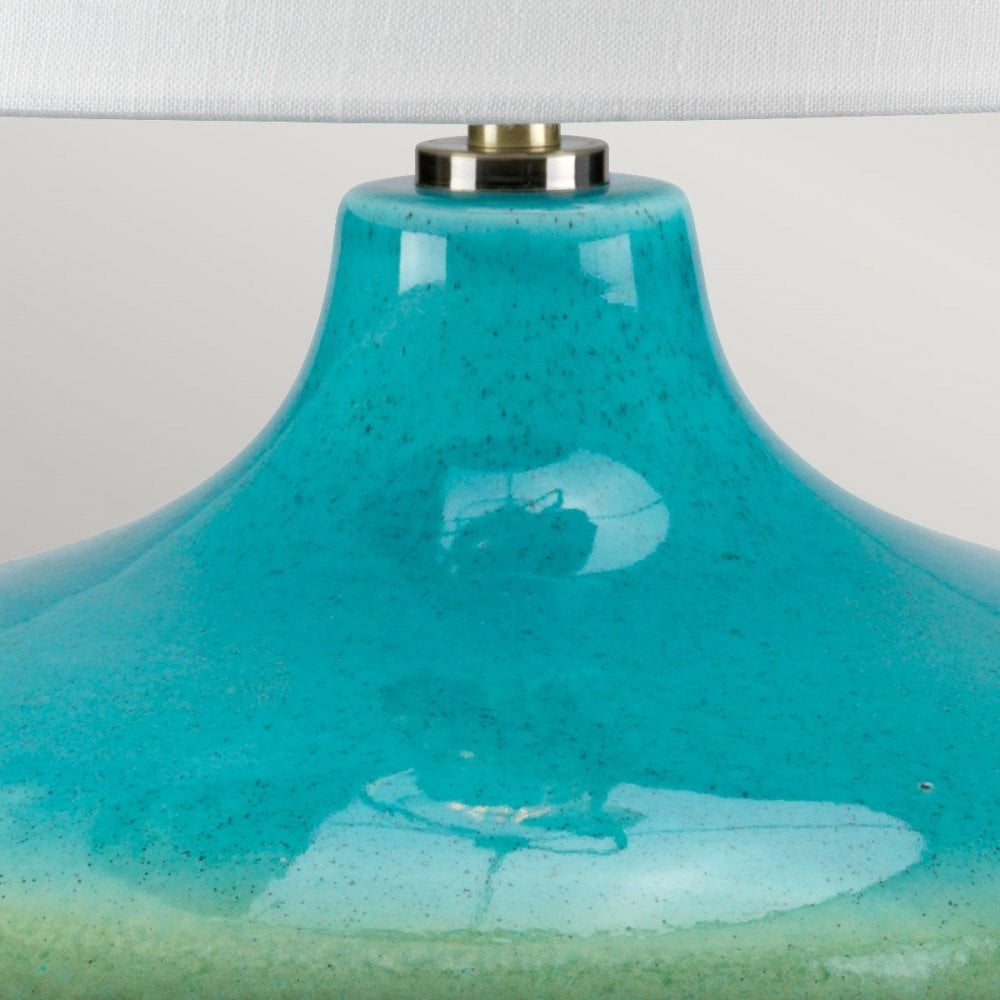 Elstead Laguna Single Small Lamp - Turquoise & Graphite