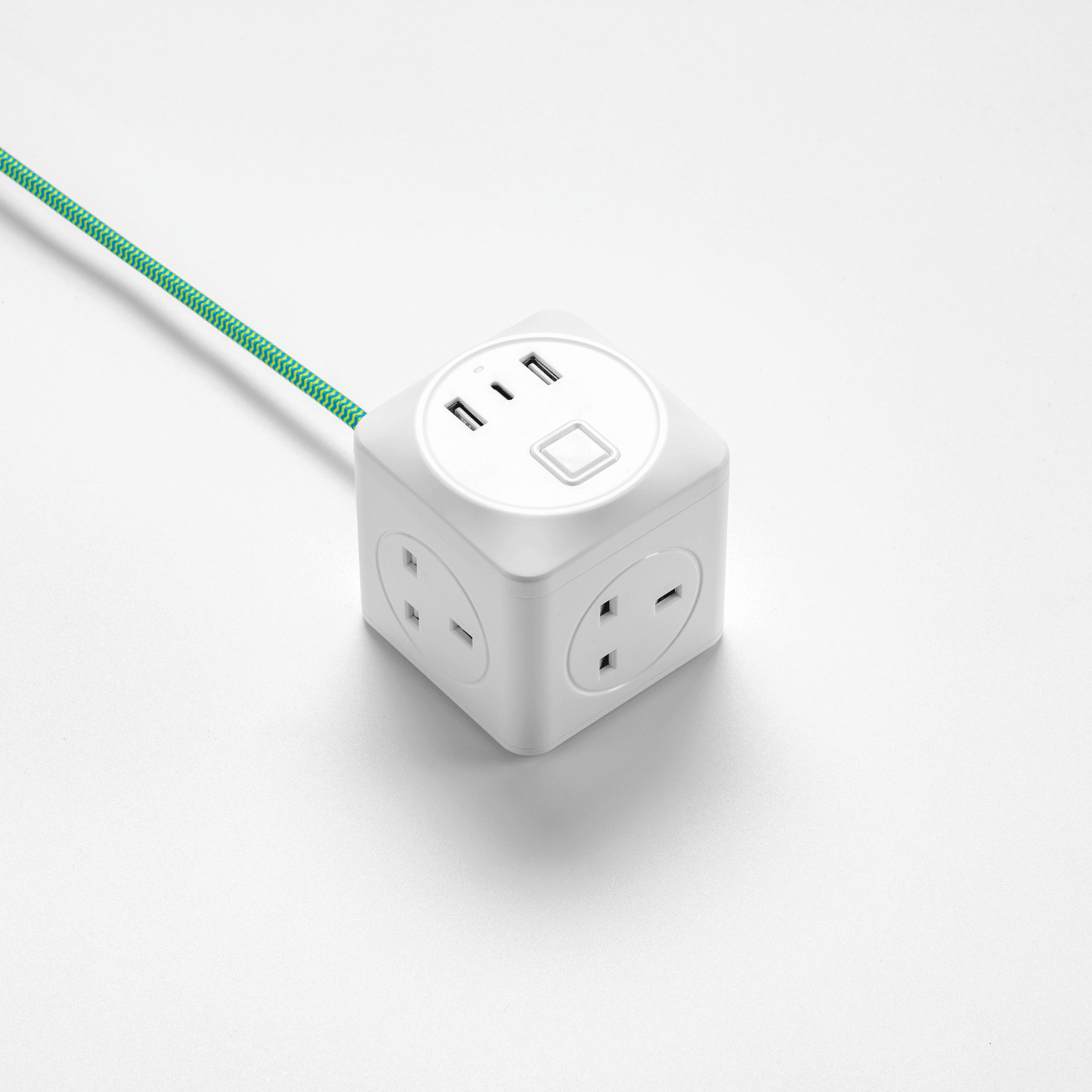 houseof. Extension Lead - Green Fabric Cable