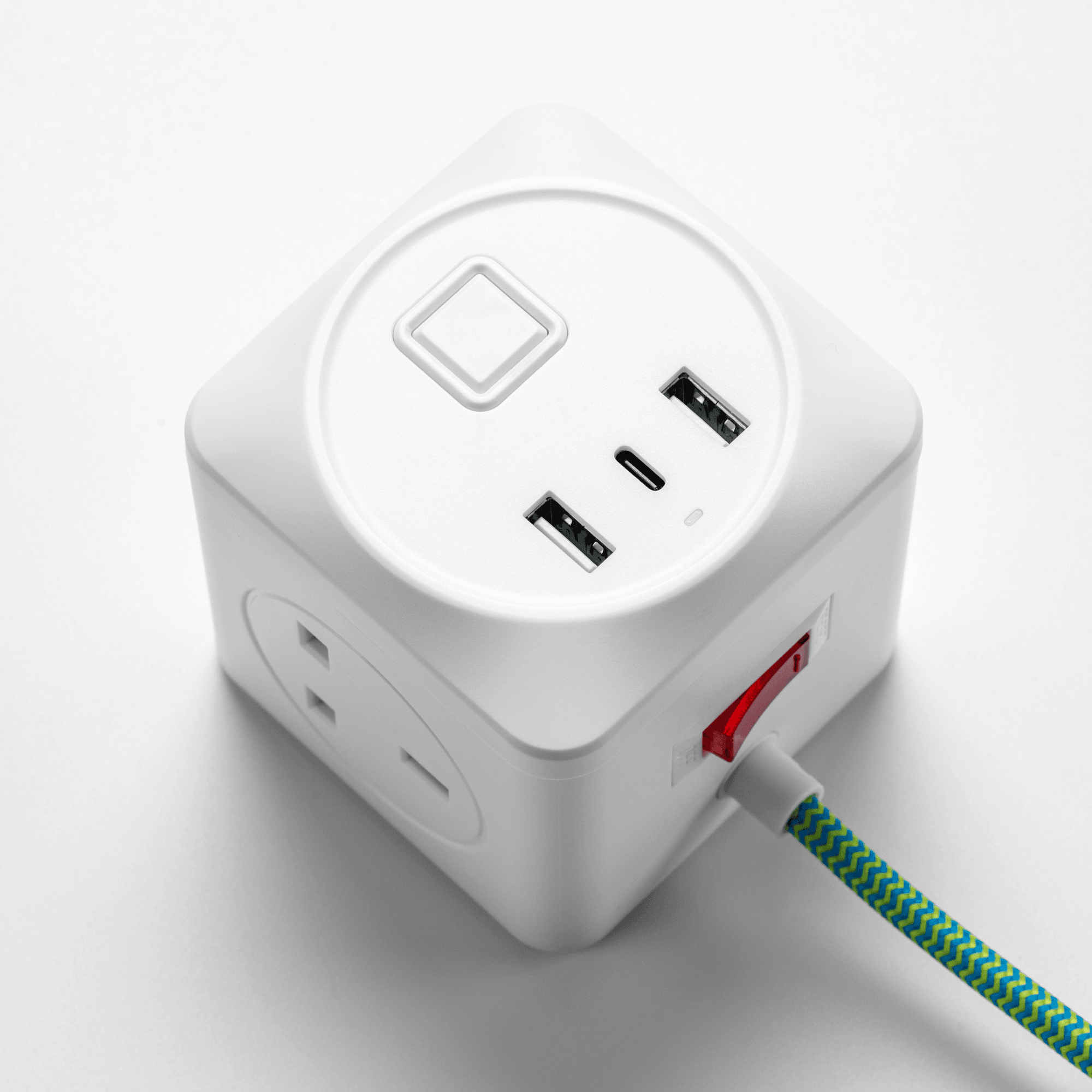 houseof. Extension Lead - Green Fabric Cable