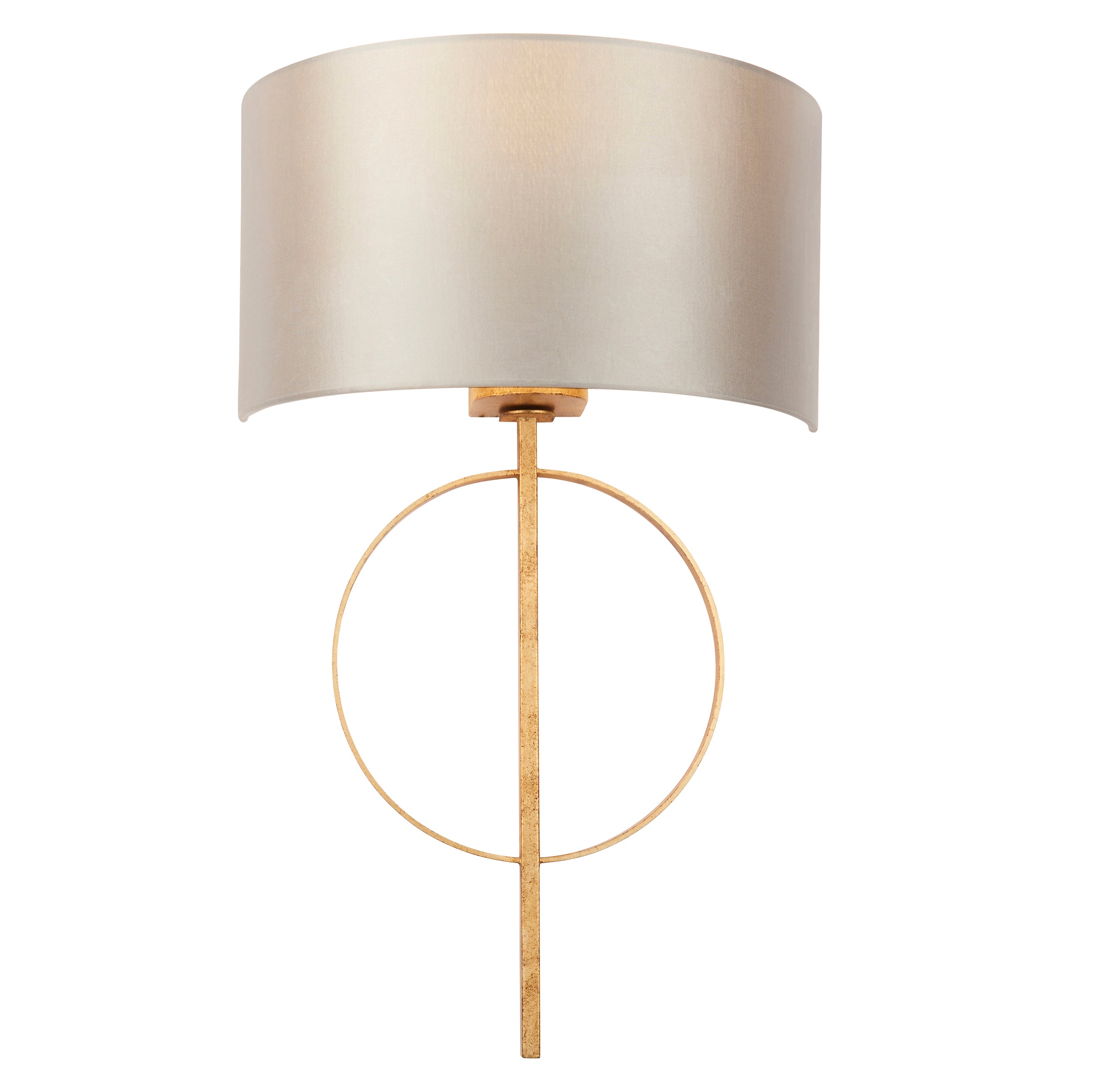 Utopia Interlink Wall Light - Antique Gold With Mink Shade