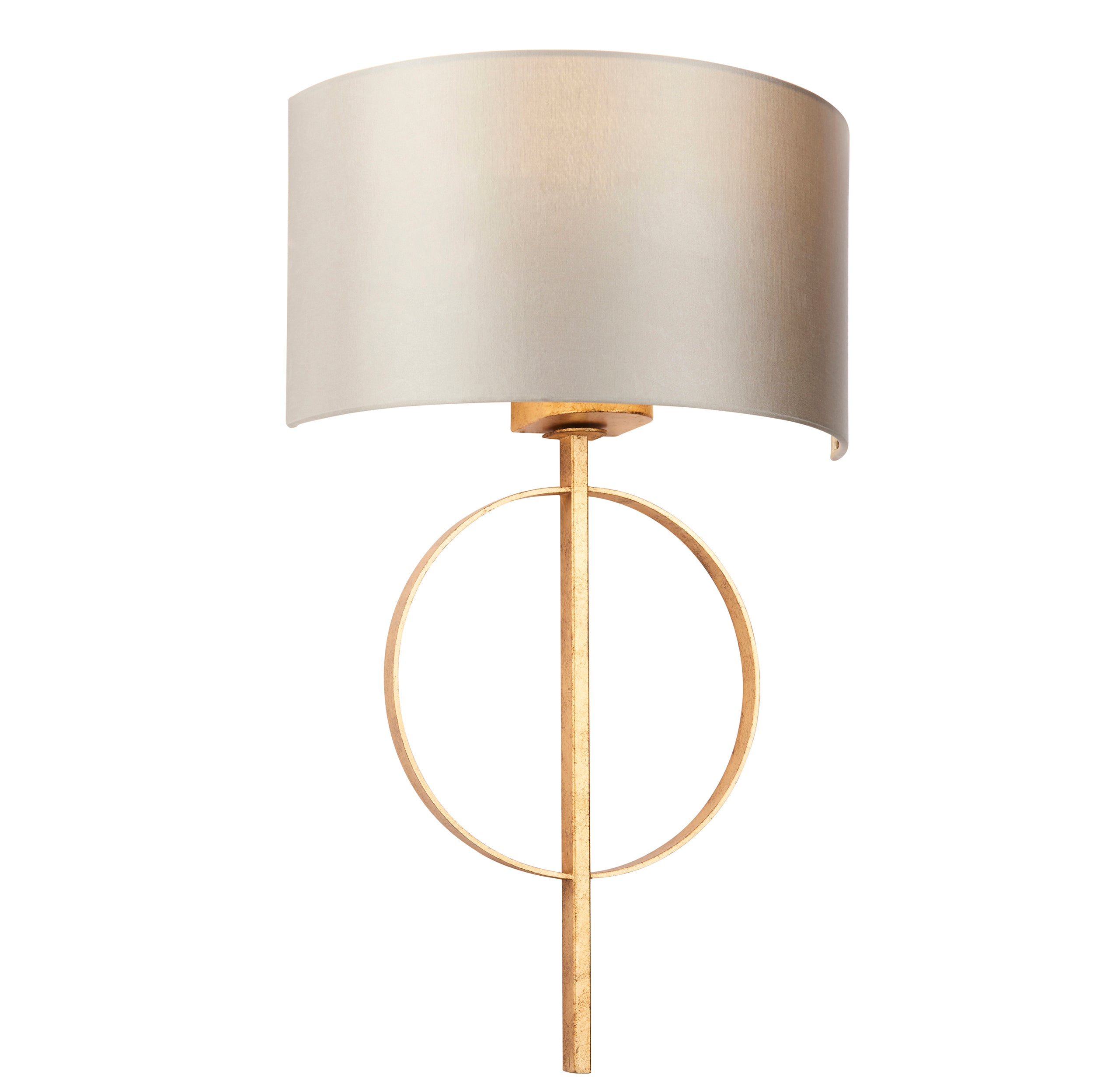Utopia Interlink Wall Light - Antique Gold With Mink Shade
