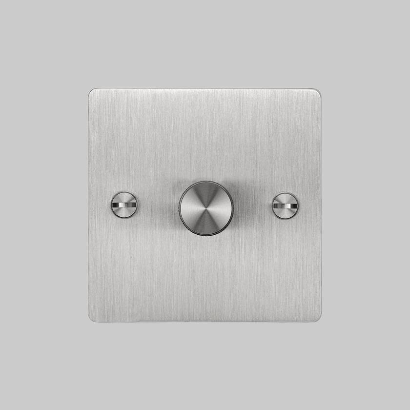 Buster + Punch 1G Dimmer 120W - Cross Knurl - Steel - 2 Way