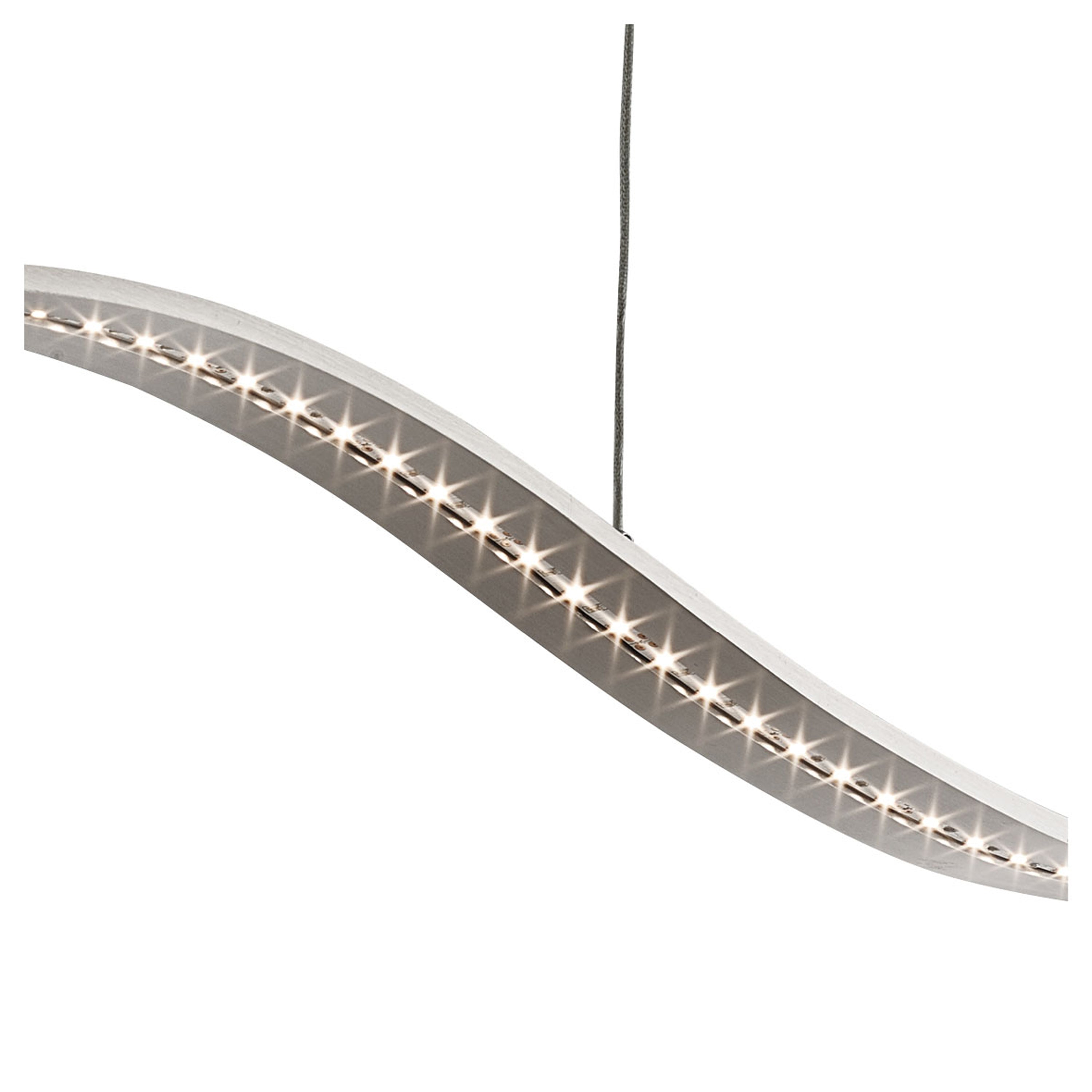 Searchlight Satin Silver LED Wavy Bar Light