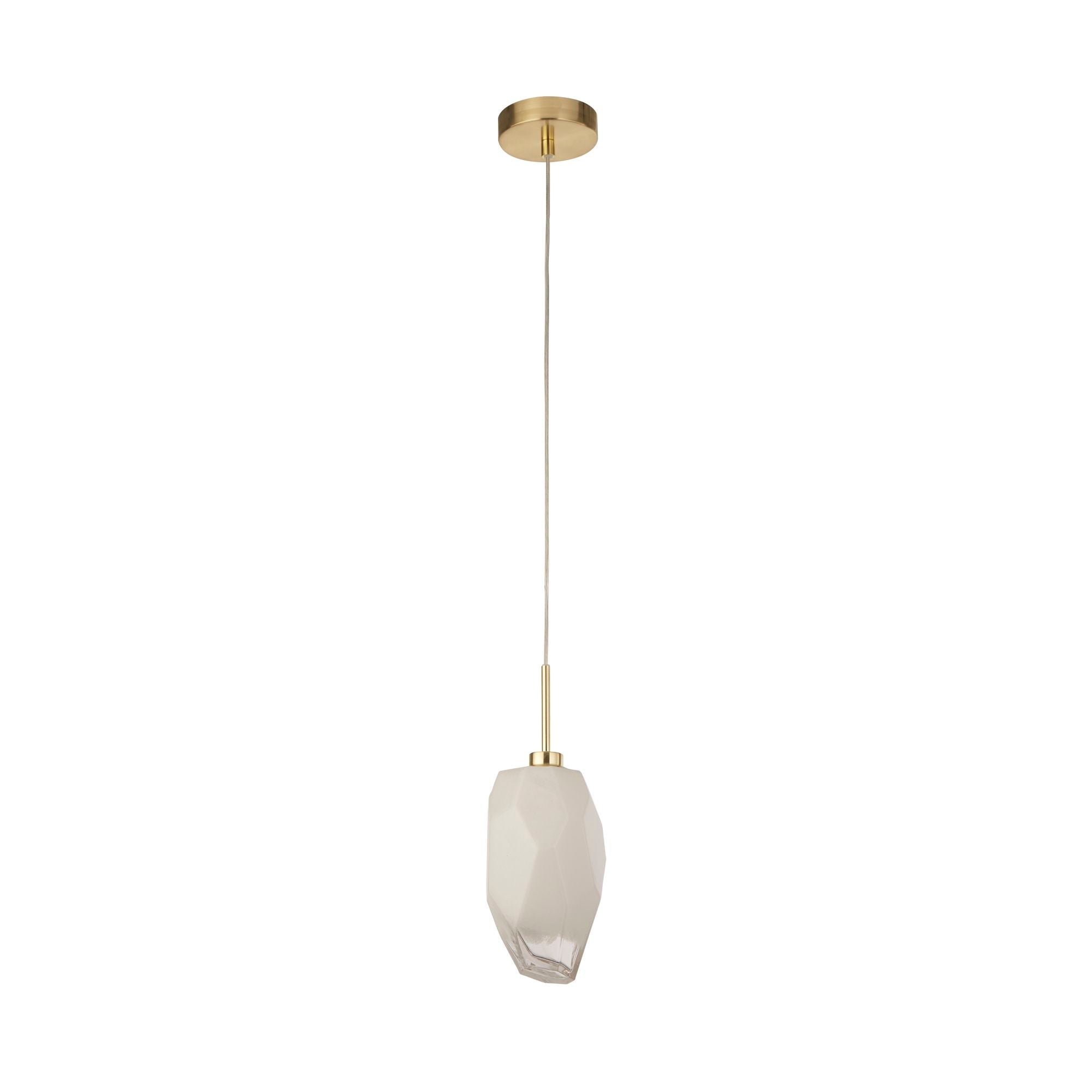 Searchlight Rocky 1 Light Pendant - Satin Brass - view 2