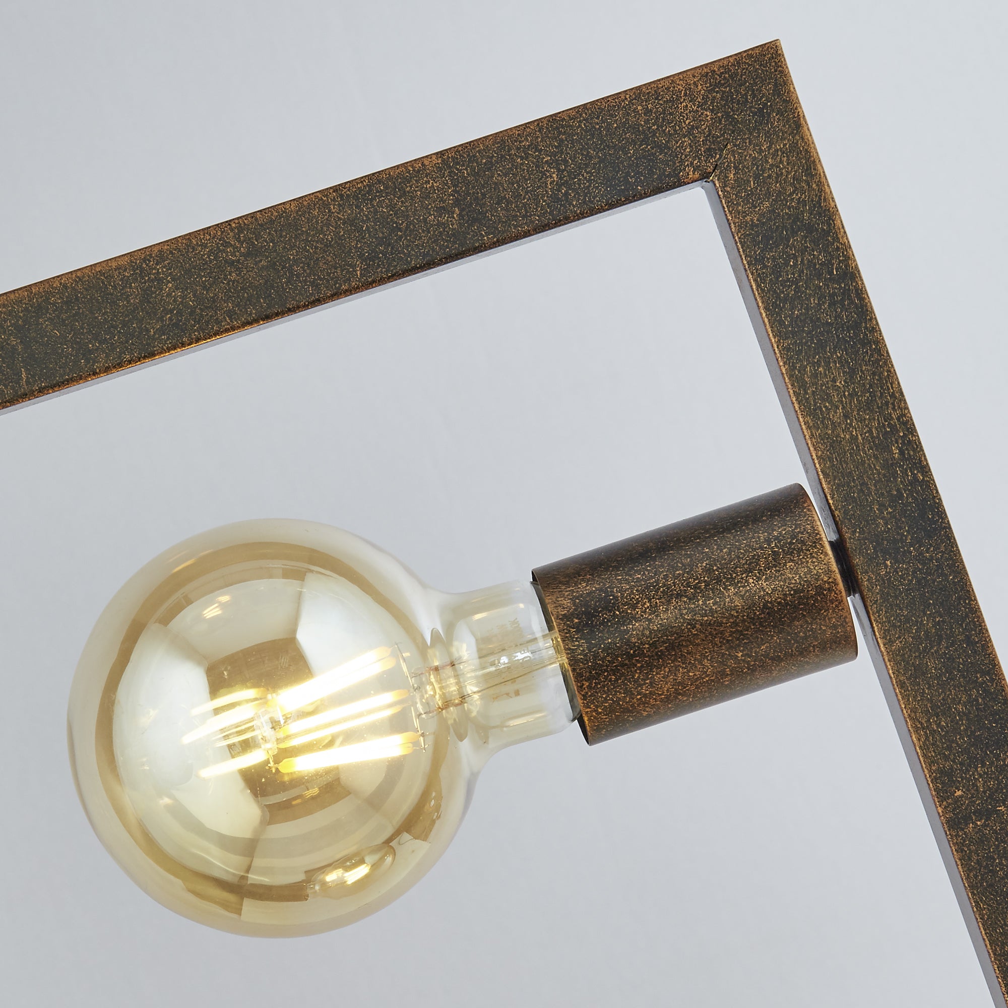 Searchlight Oakes 5 Light Floor Lamp - Rustic Brown Metal
