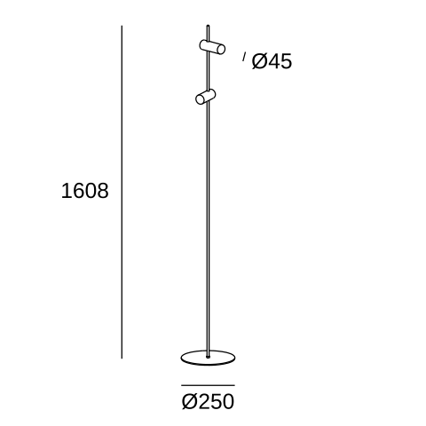 LedsC4 Nude Double Floor Lamp