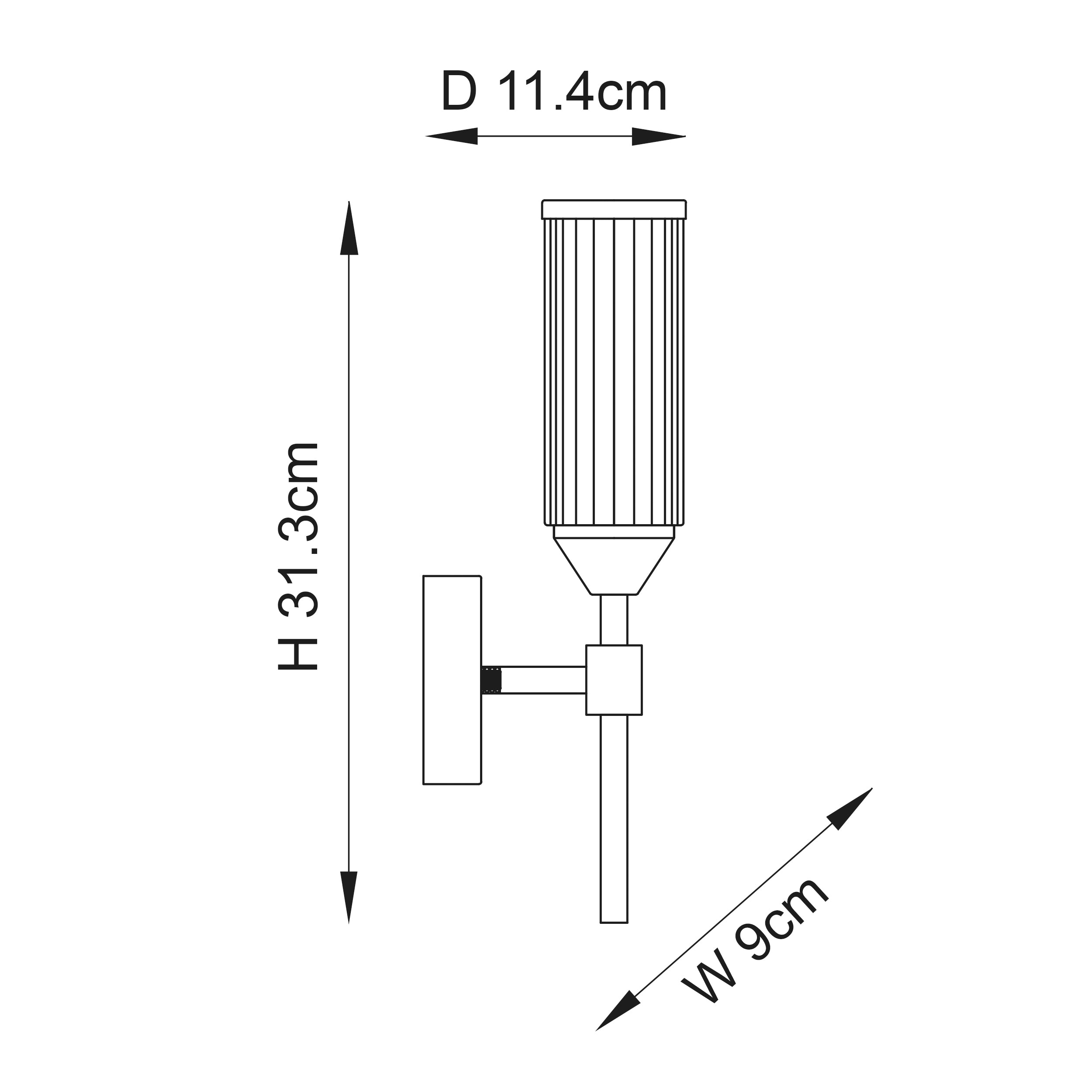 Utopia Matrix Single Wall Light - Satin Brass Plate with Clear & Frosted Glass